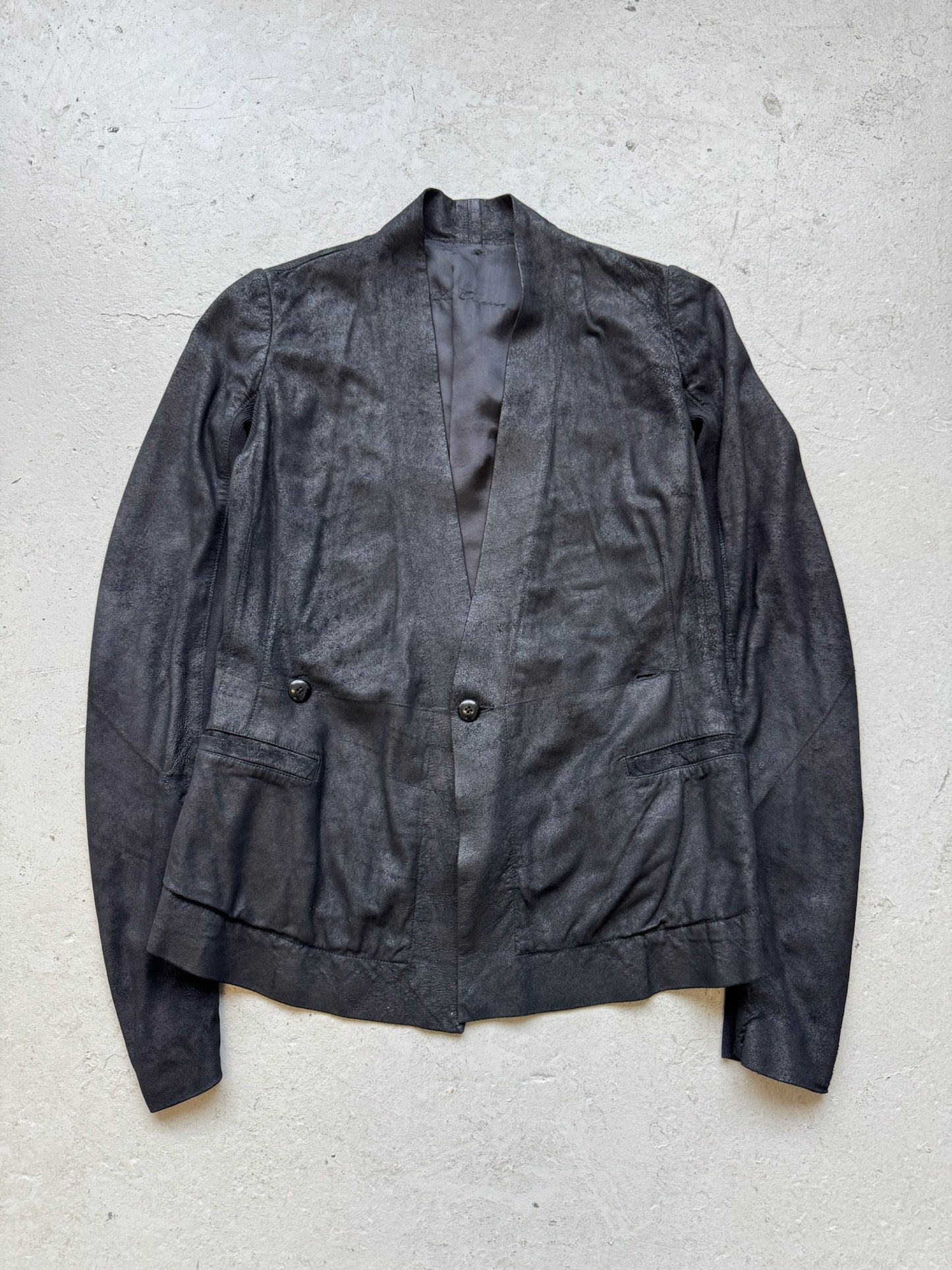 Rick Owens FW09 Crust Leather Blazer (S)