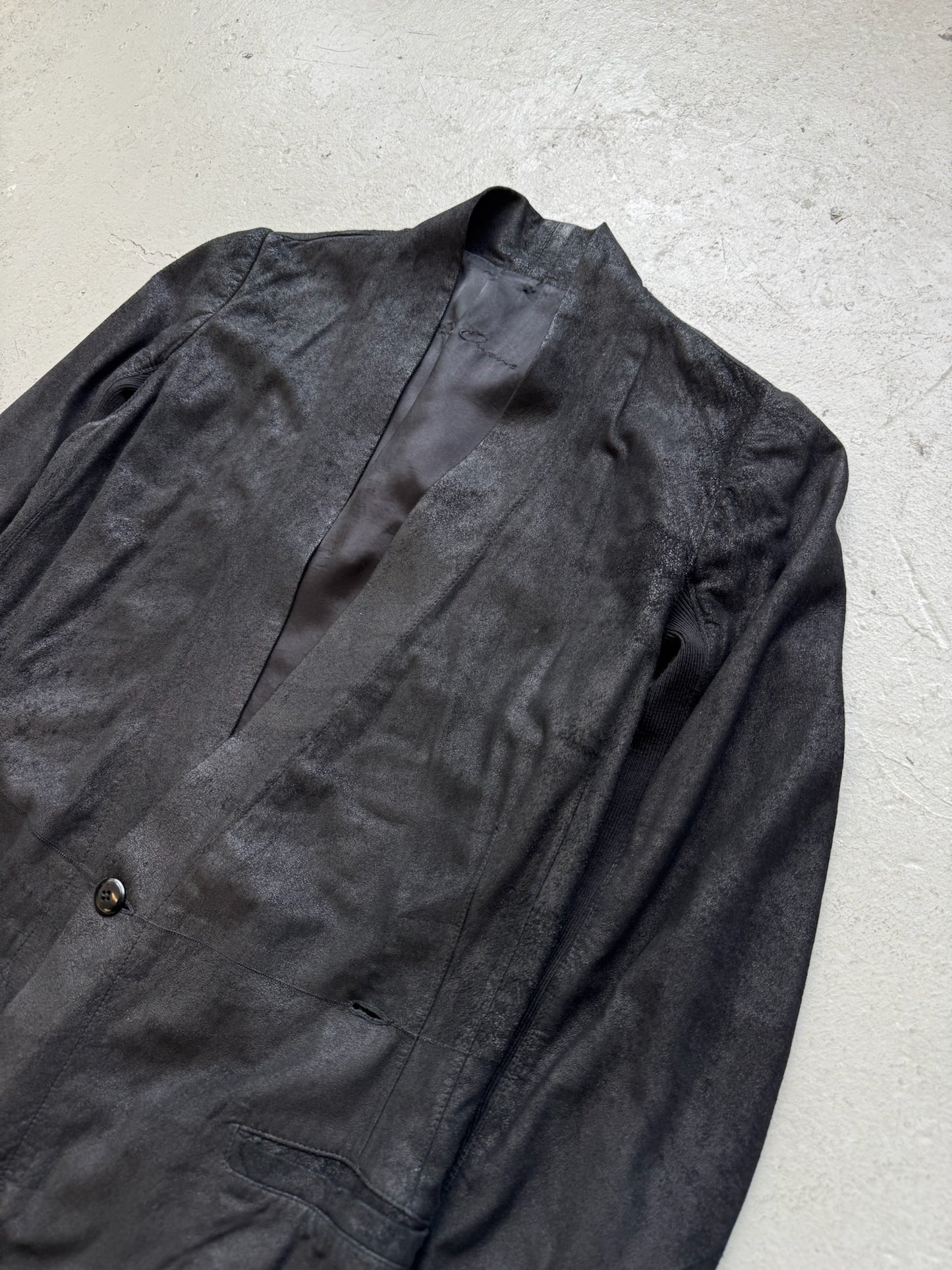 Rick Owens FW09 Crust Leather Blazer (S)