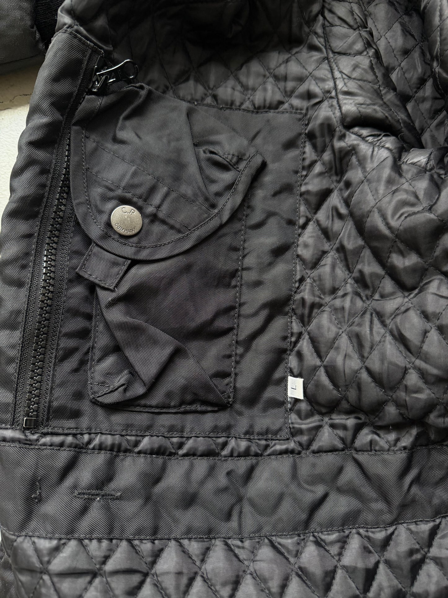 CP Company Black Multi Pocket Jacket (L)