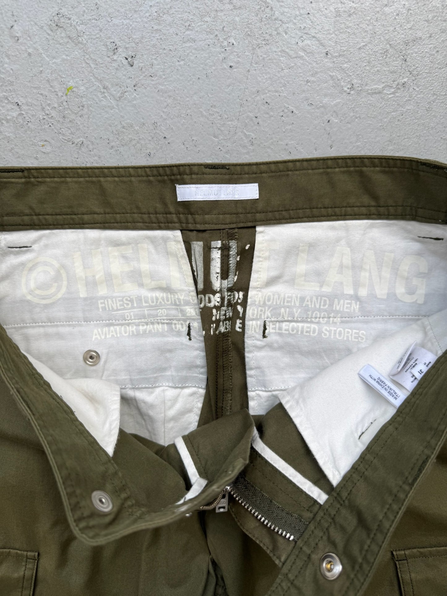 Helmut Lang Olive Astro Pants (31)
