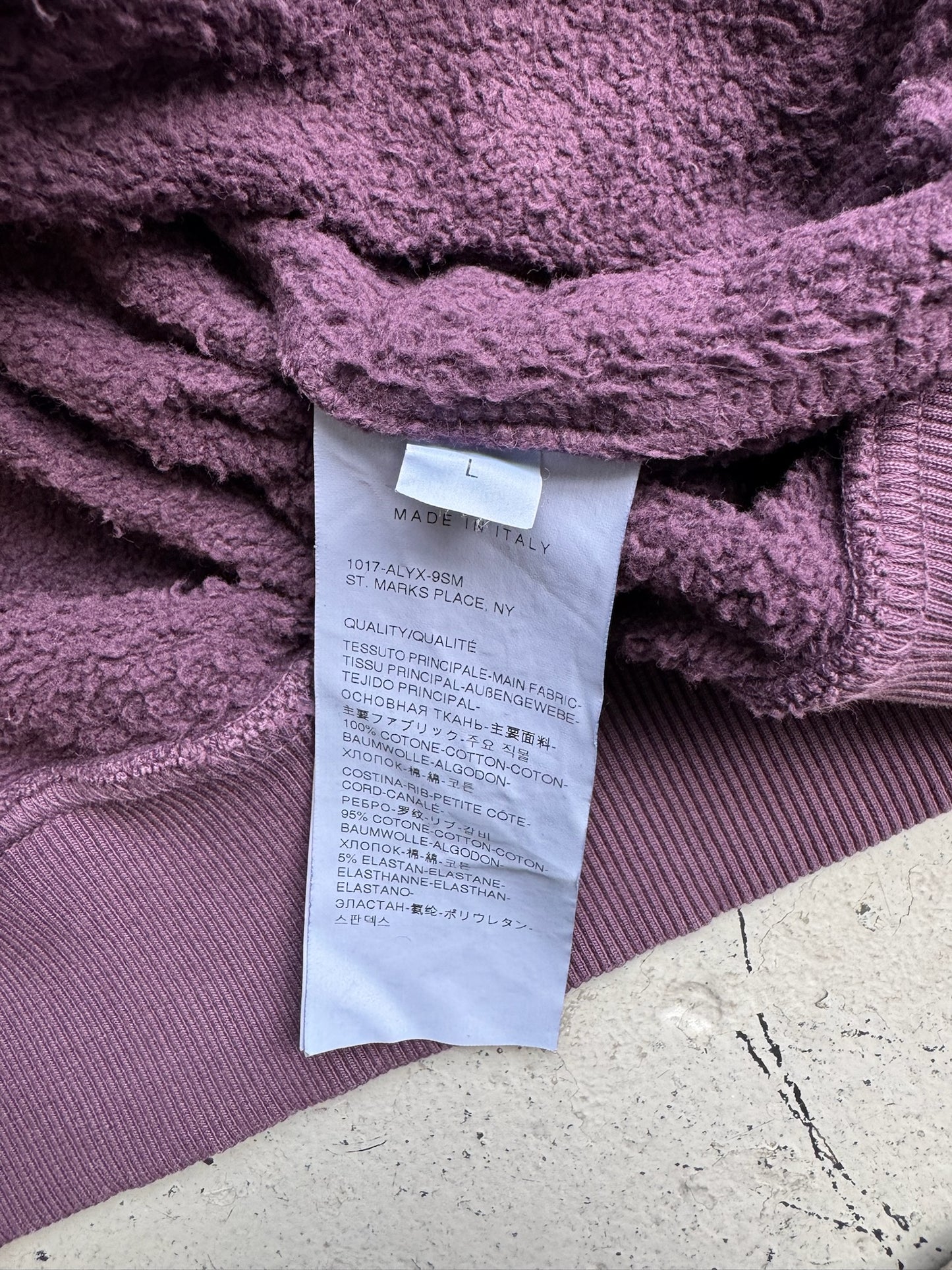 Alyx Purple Nylon Sleeve Hoodie (L)