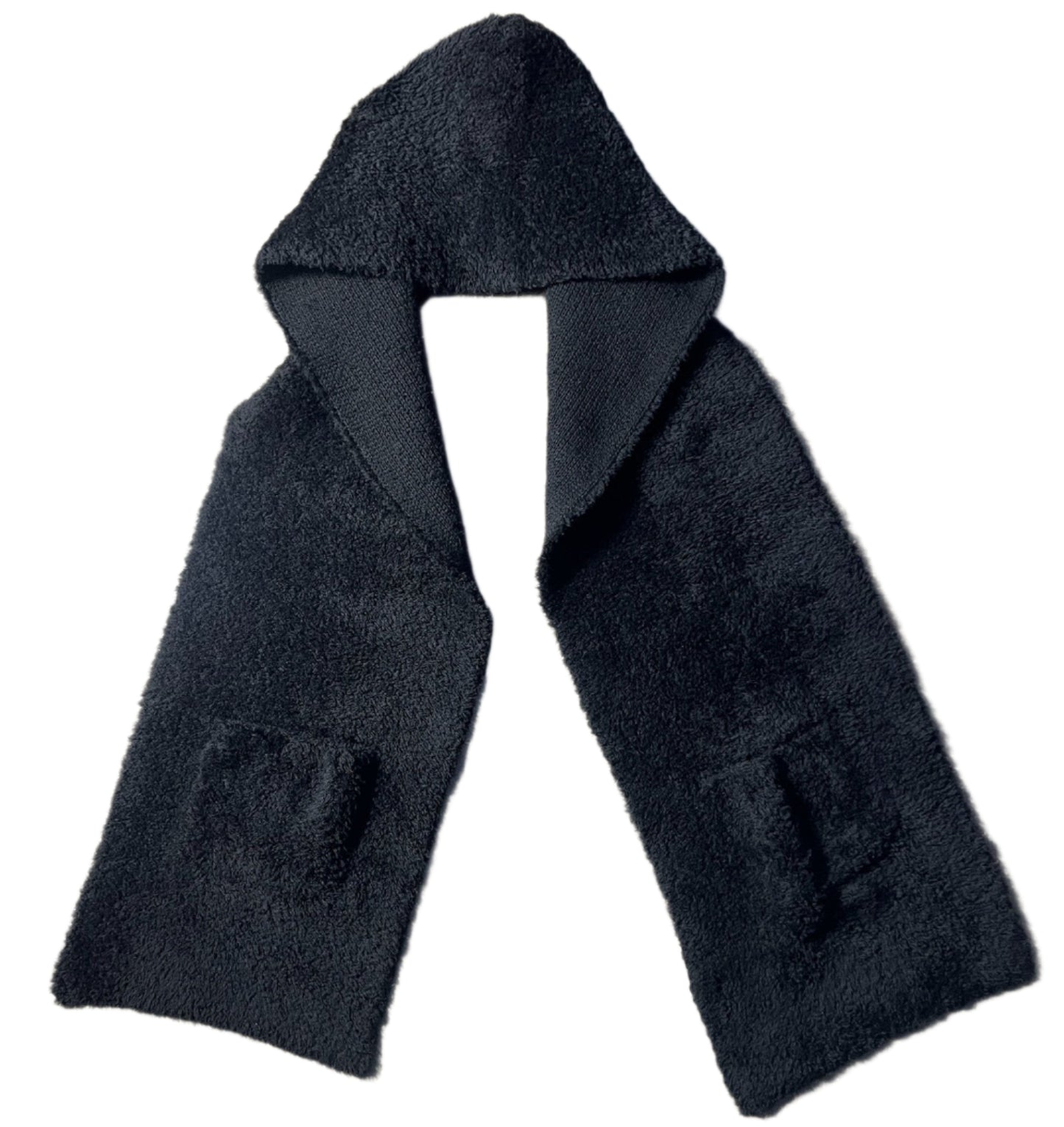 Junya Watanabe Black Hooded Scarf (OS)