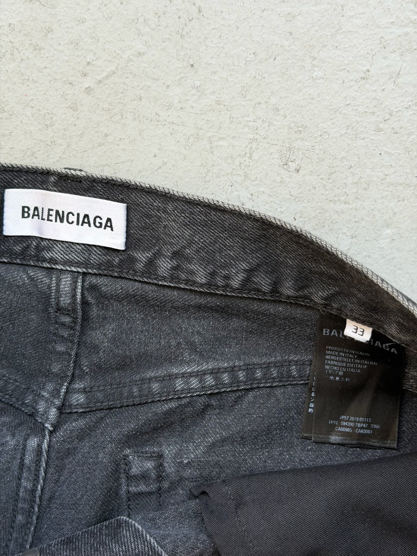 Balenciaga Paint Splatter Grey Wash Denim (33)
