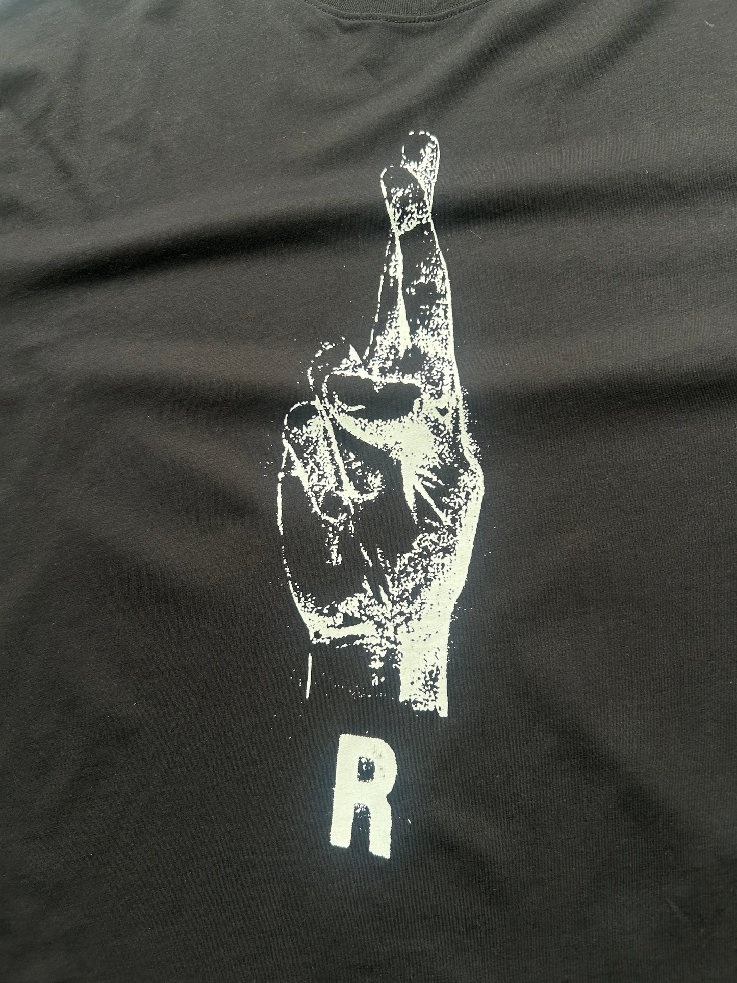 Raf Simons SS23 Hand Sign Print Short Sleeve Shirt (XL)