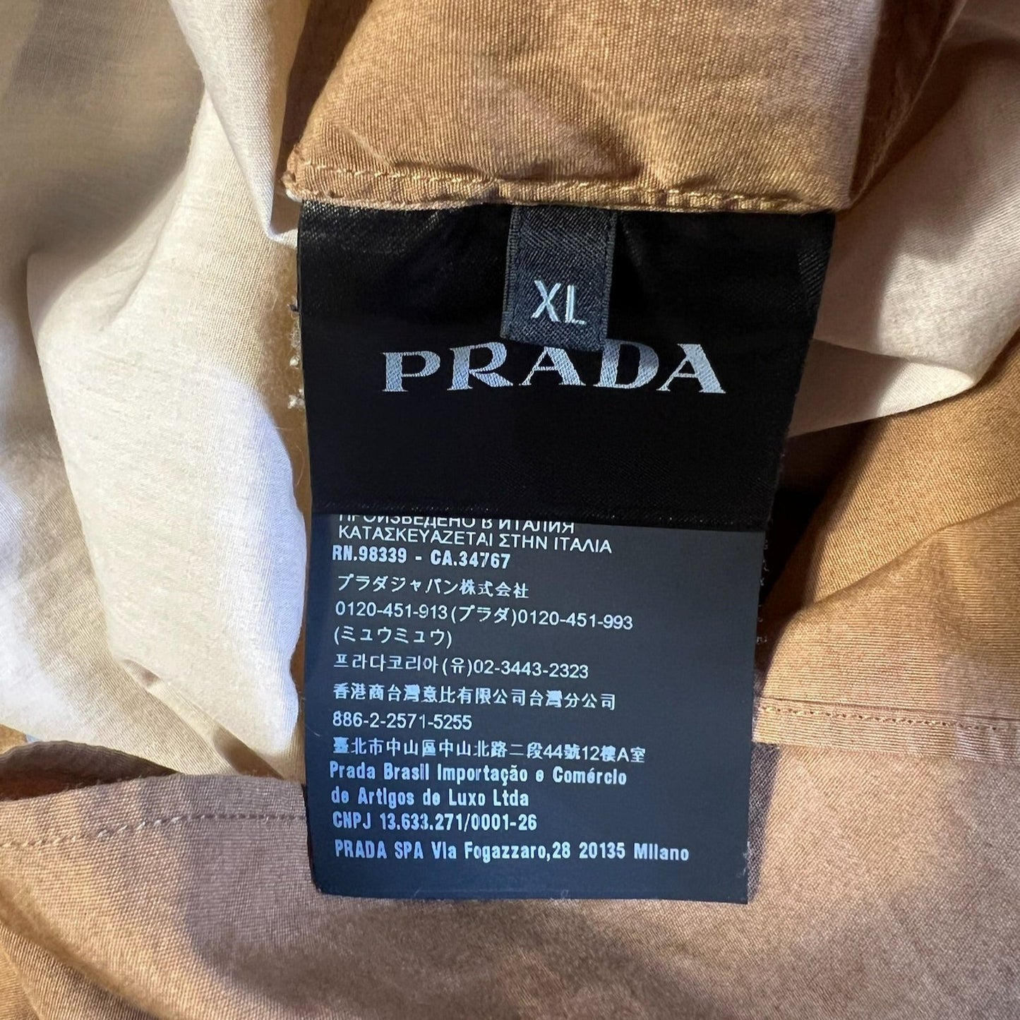 Prada SS20 Head Logo Color Block Button Up (XL)