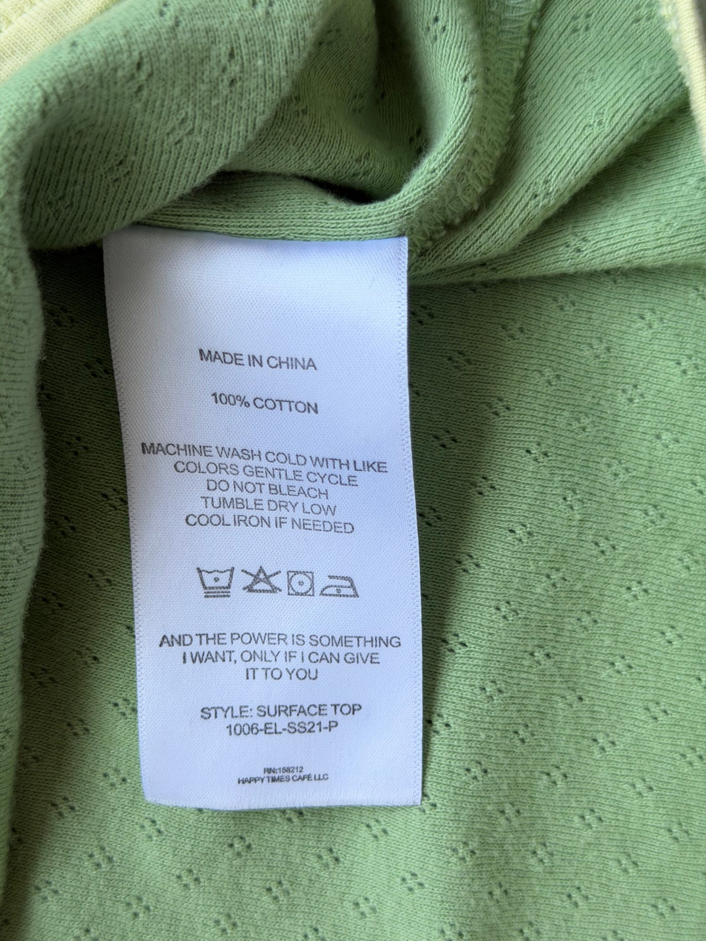Eckhaus Latta Green Long Sleeve (L)