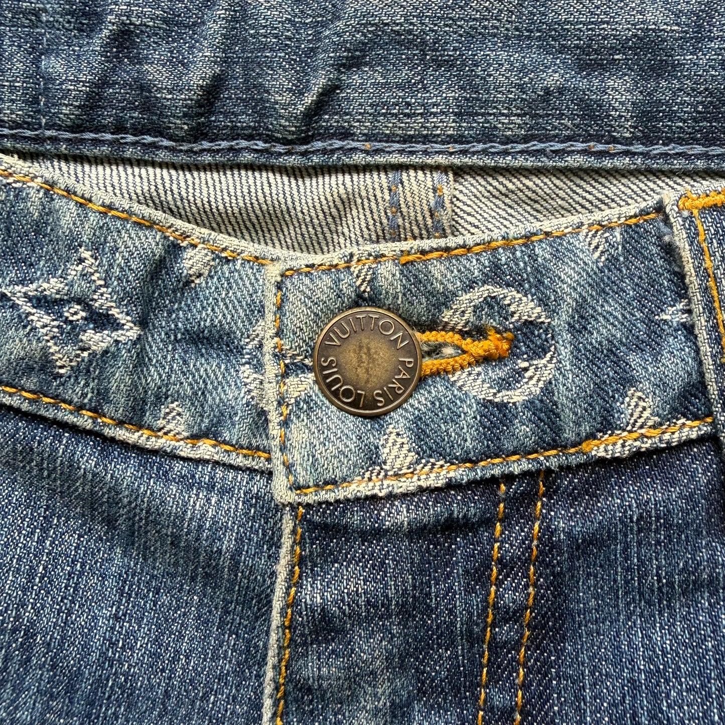 Louis Vuitton FW06 By Marc Jacobs Monogram Bootcut Denim (38)