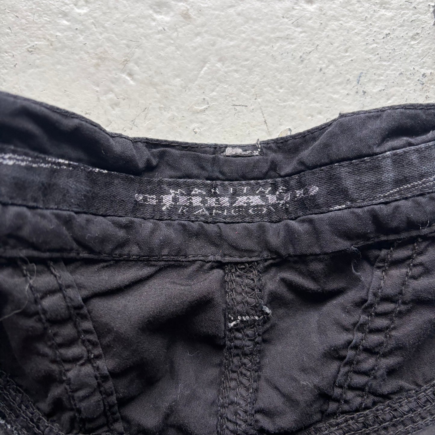 Marithe Francois Girbaud Black Button Fly Cargo Shorts (28)
