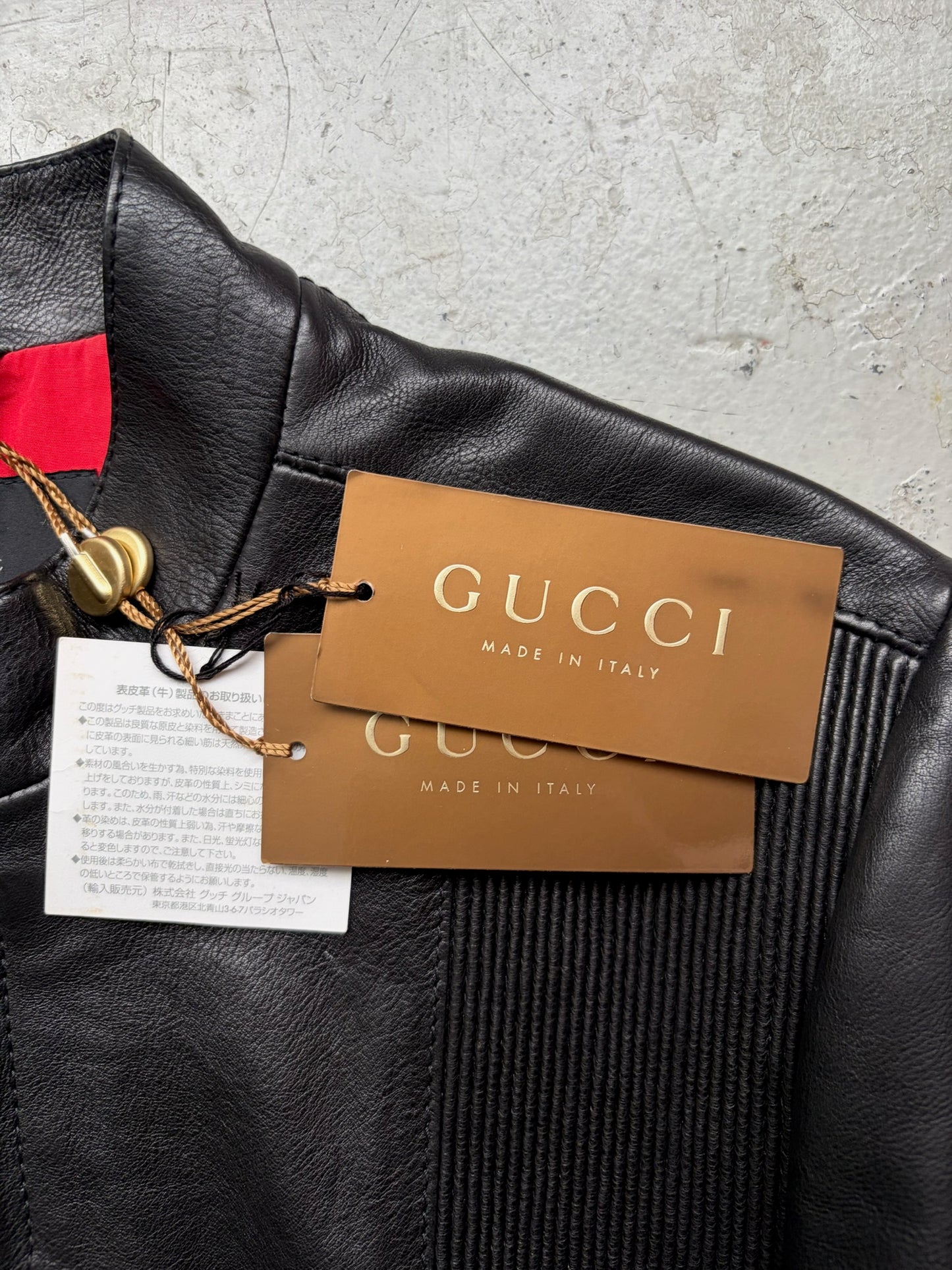 Gucci 09SS Leather Jacket (46)
