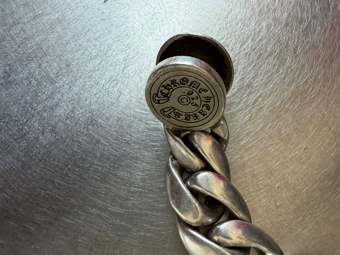 Chrome Hearts Floral Cross ID Lobster Claw Bracelet (OS)