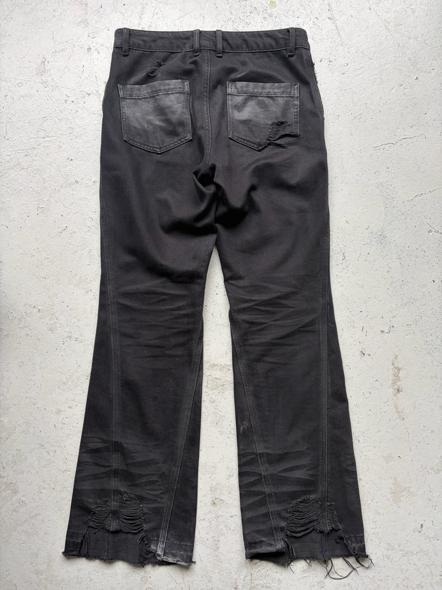 Troubled Waters Bootcut Distressed Denim (M)