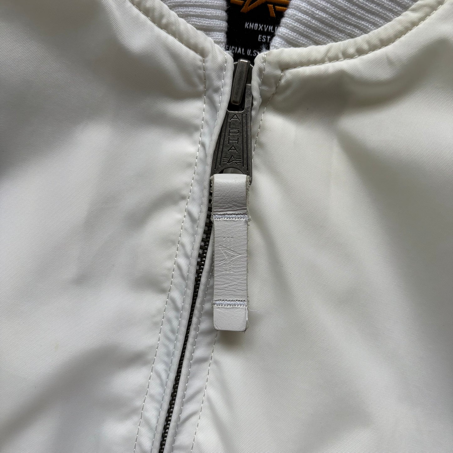 Alpha Industries White Bomber Jacket (S)