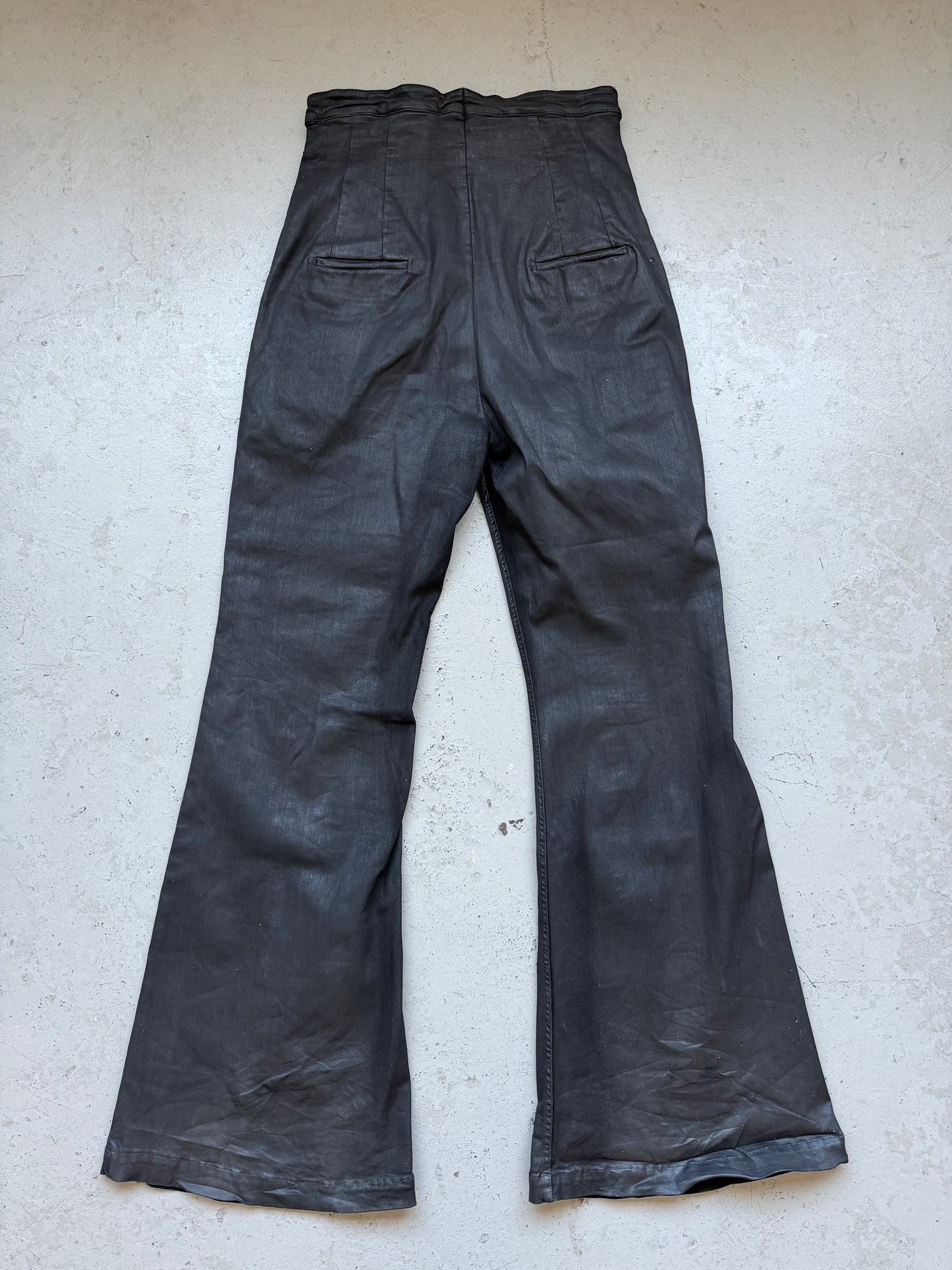 Rick Owens SS24 LIDO Black High Waisted Runway Bolan Denim (54)