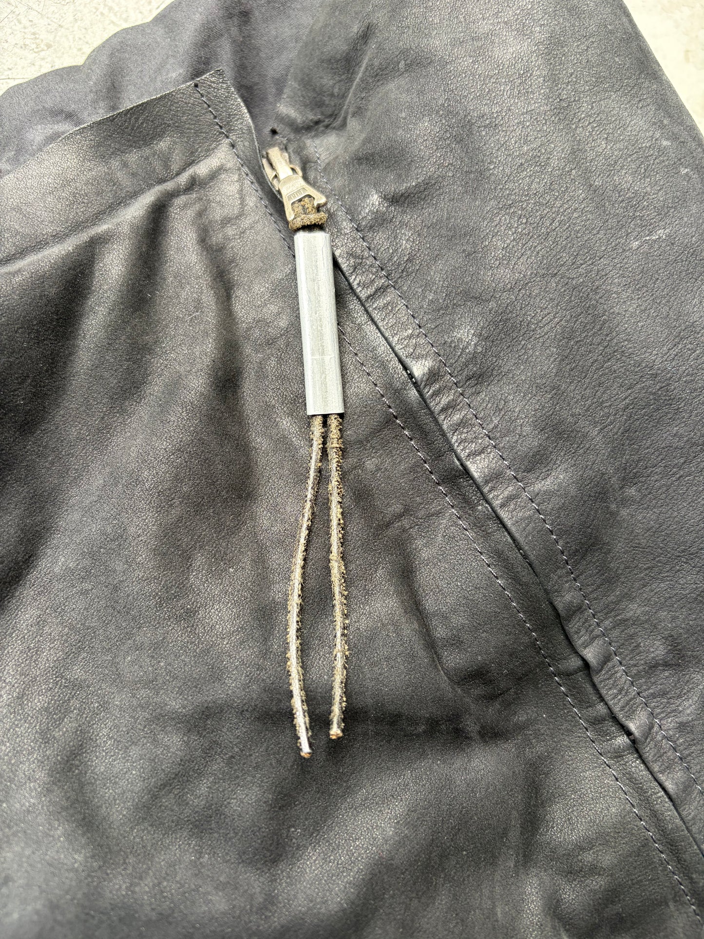 Isaac Sellam Experience Black Suede Puffer Vest (38)