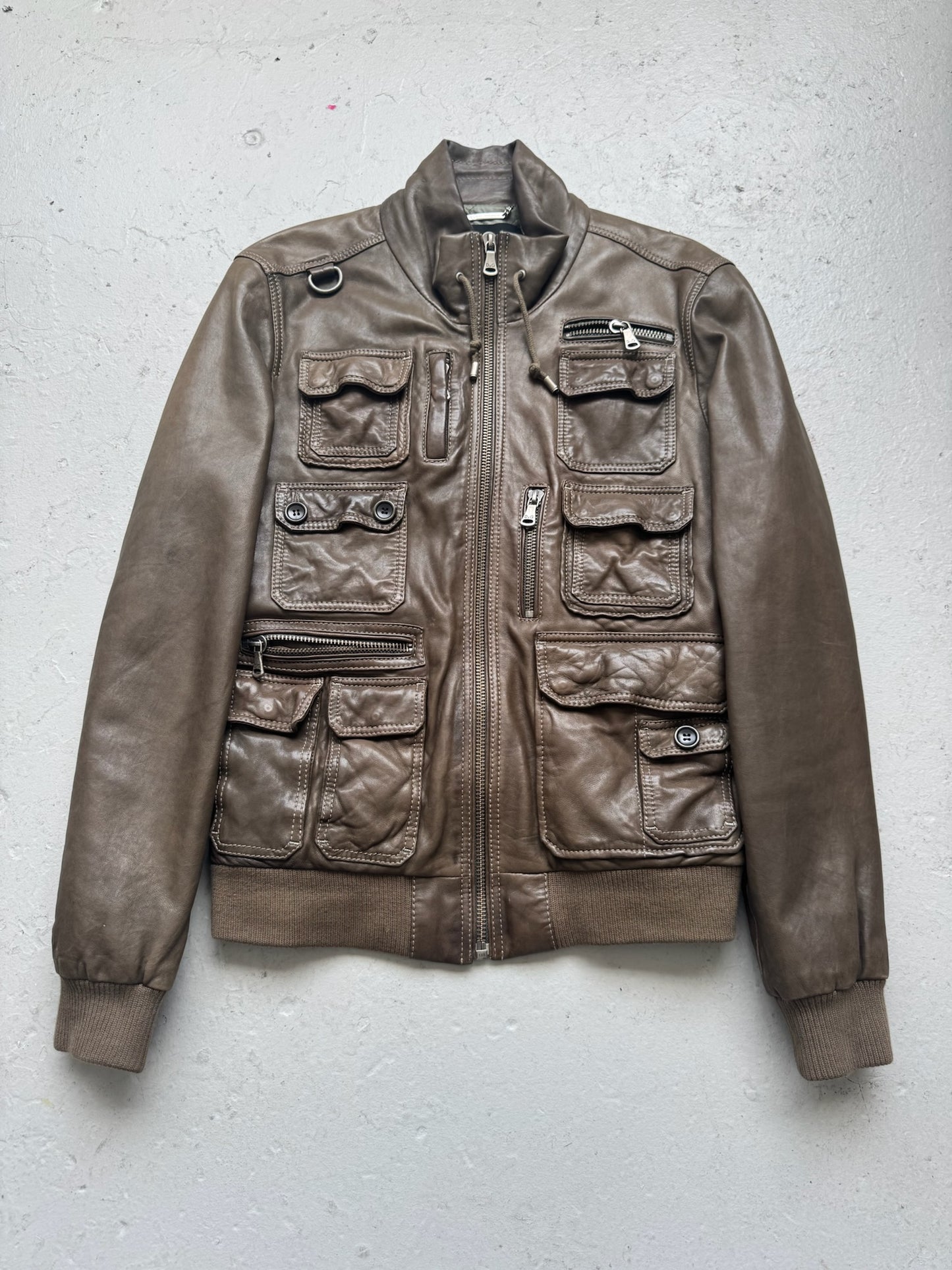 Dolce & Gabbana AW08 Cargo Leather Jacket (52)