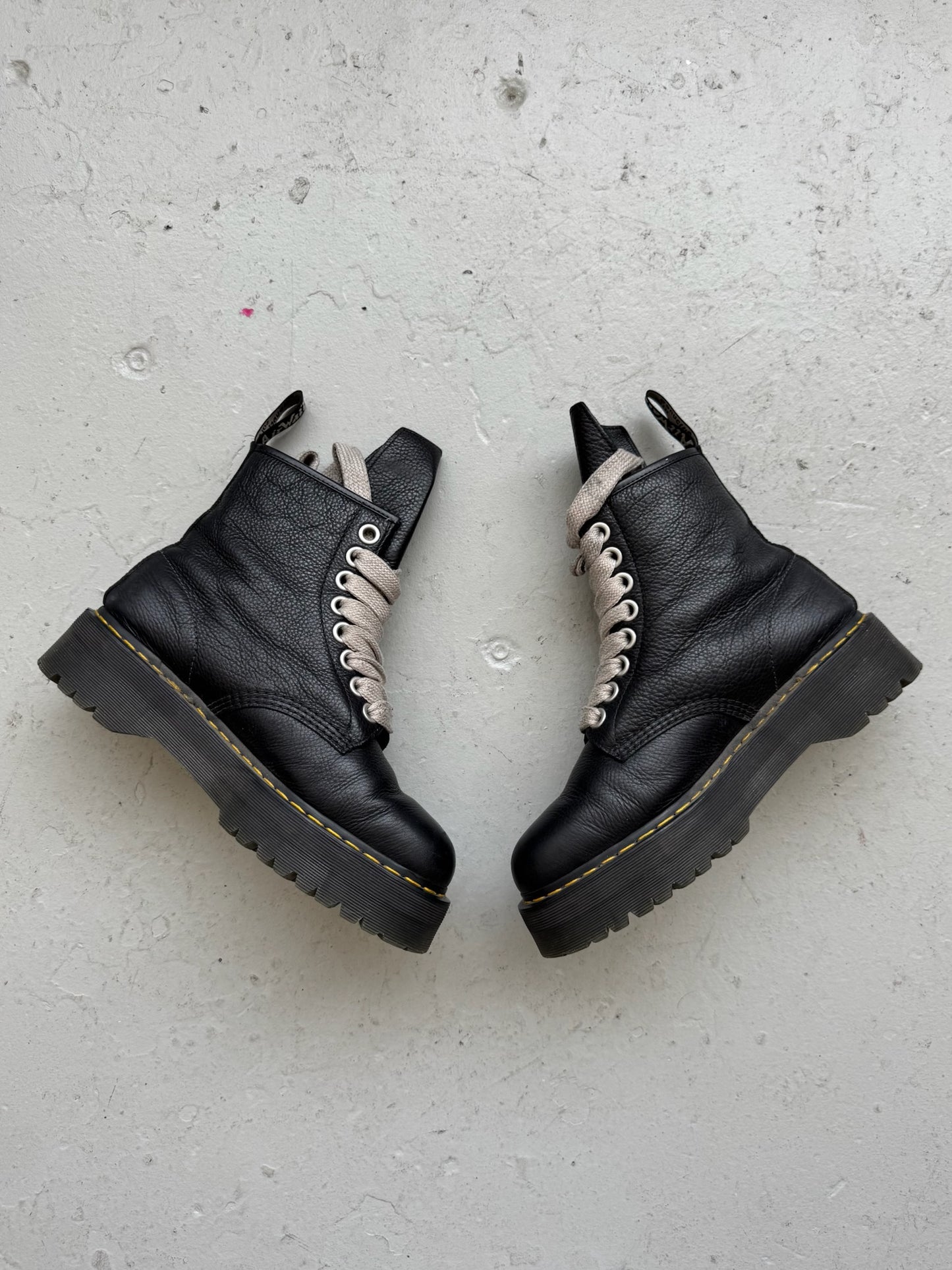 Rick Owens Doc Martens Quad Sole Jumbo Lace (45)