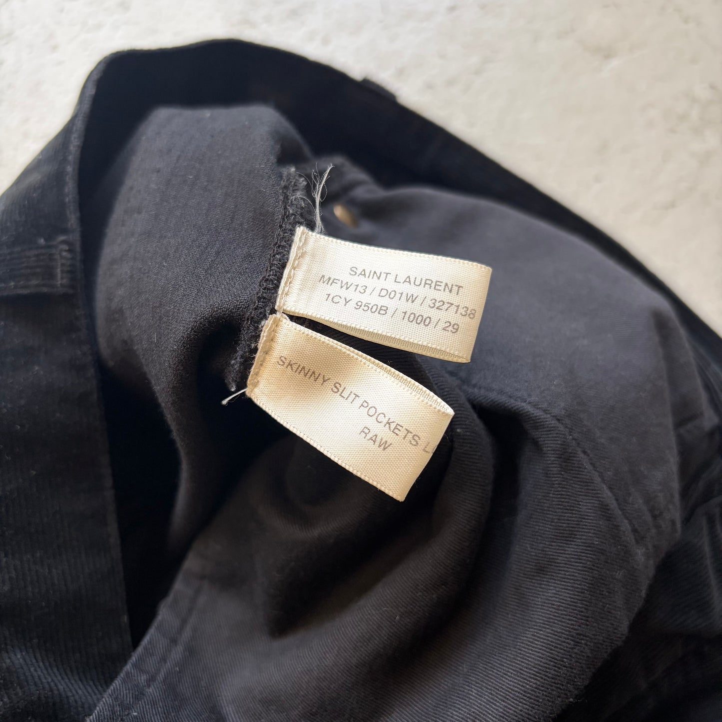 Saint Laurent Paris D01 Sample Black Corduroy Pants (29)