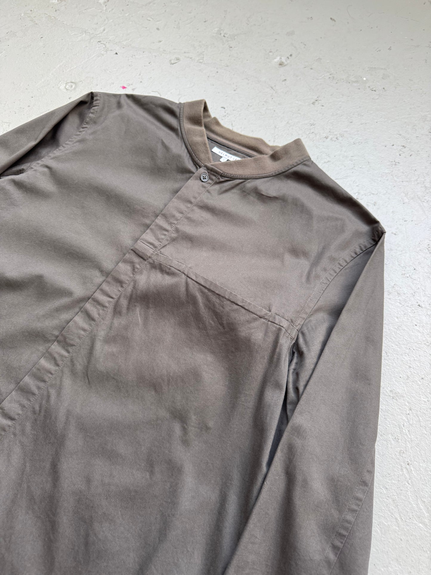 Helmut Lang Collarless Olive Long Sleeve (L)