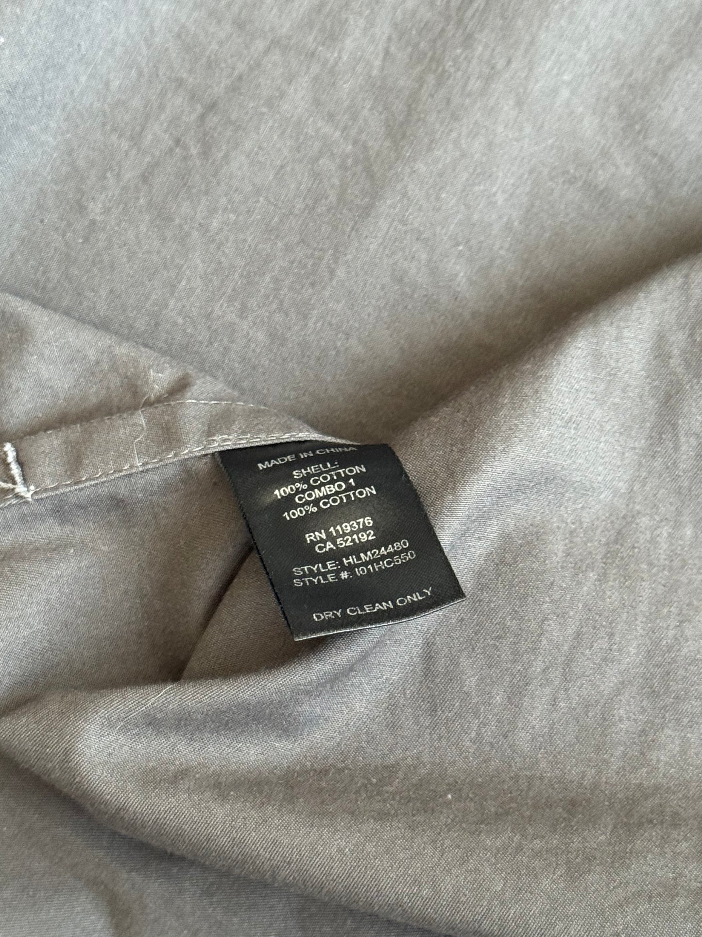 Helmut Lang Collarless Olive Long Sleeve (L)