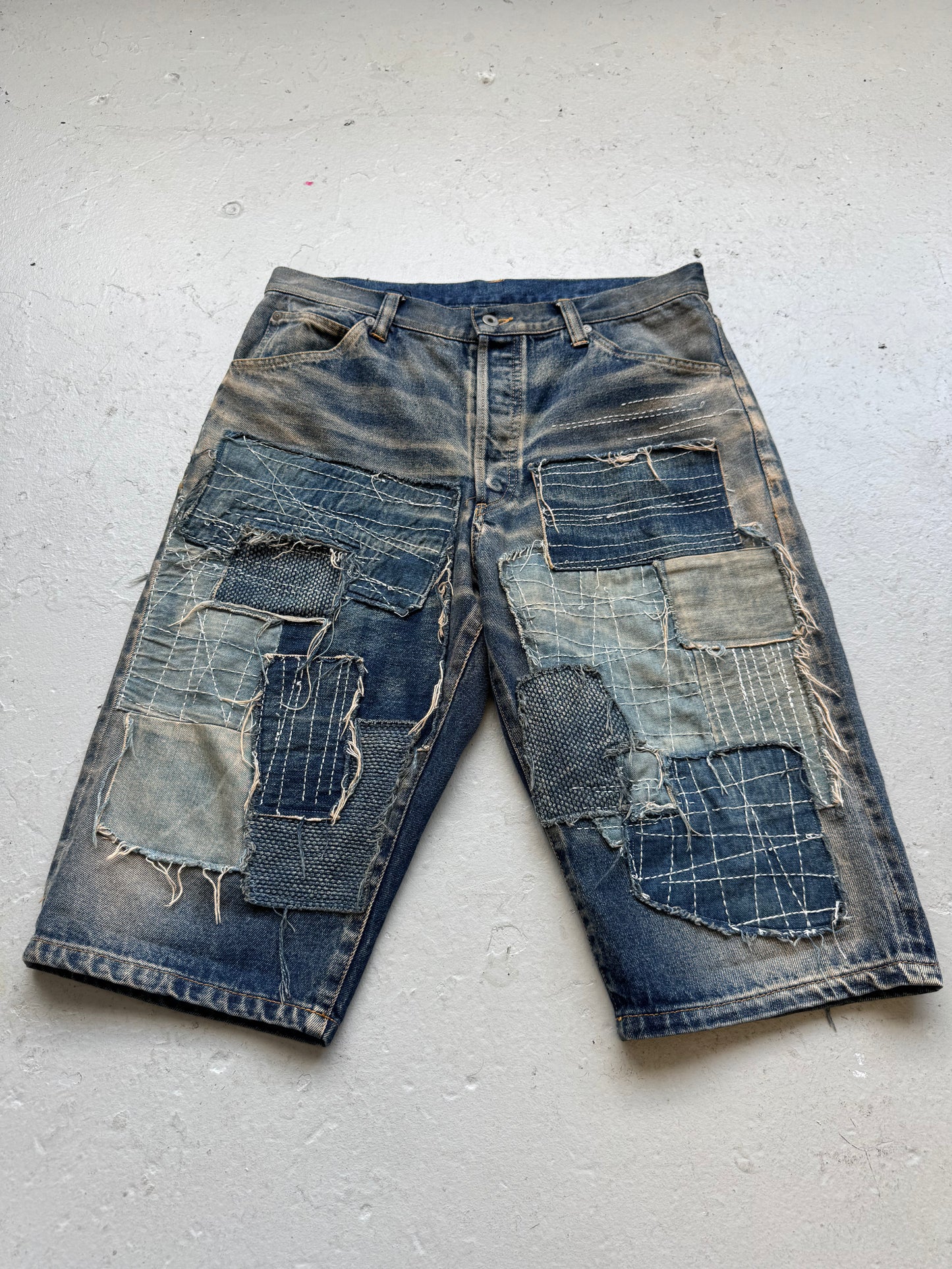 Isamu Katayama Backlash Patchwork Shorts (34)