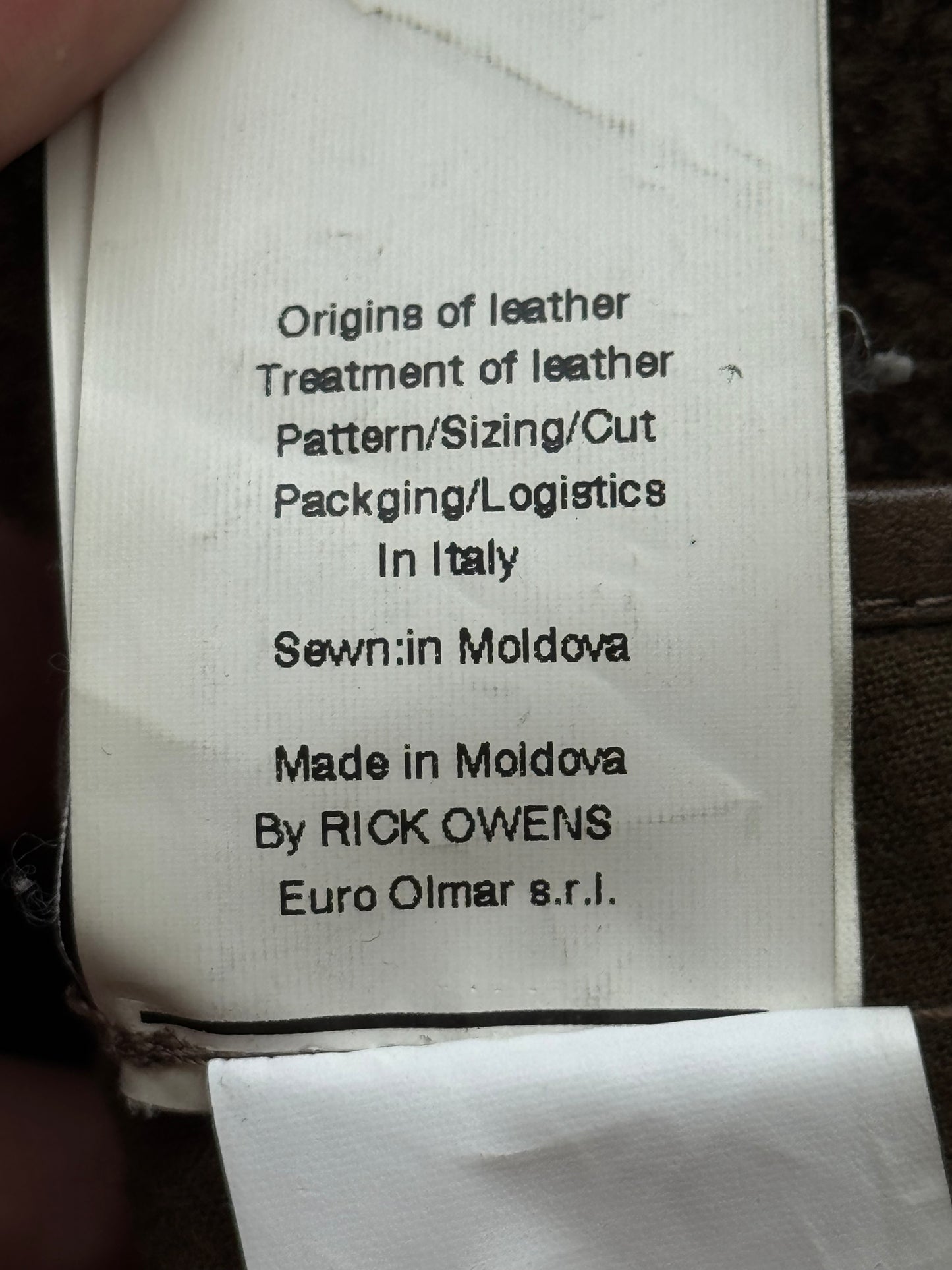 Rick Owens Calf and Lamb Sherling Jacket (46)