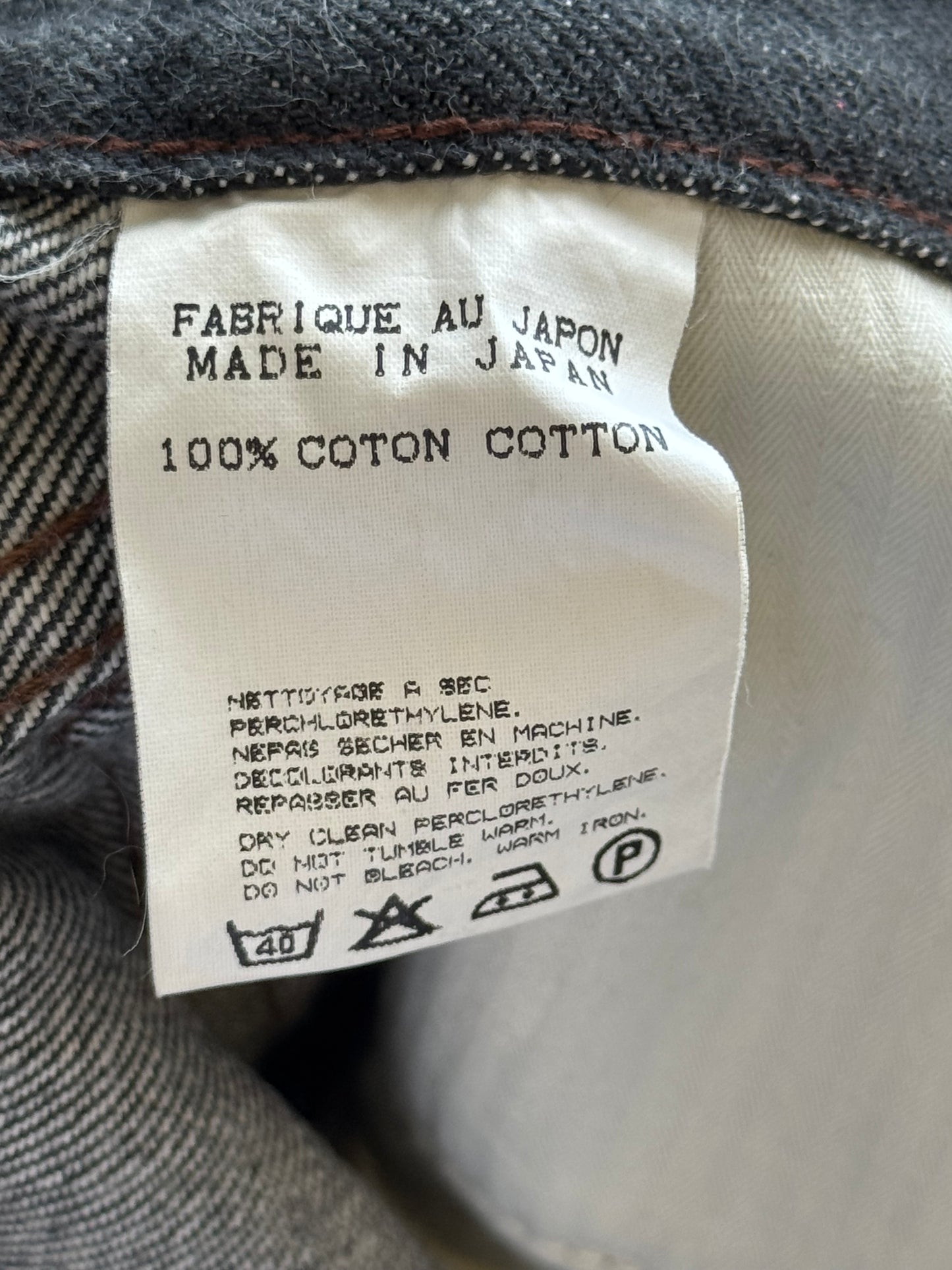 RIPVANWINKLE Grey Denim With Brown Stitching (30)