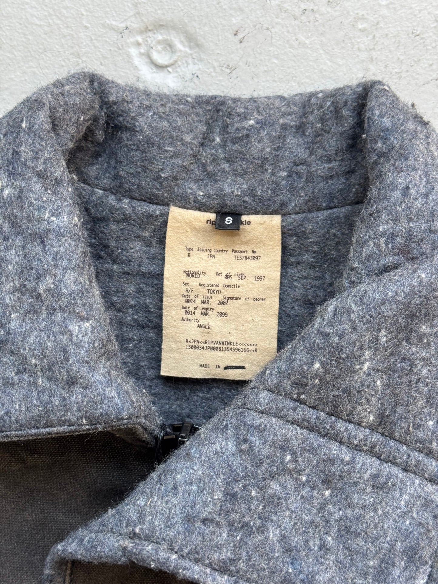 RIPVANWINKLE Stone Wash Work Jacket (S)