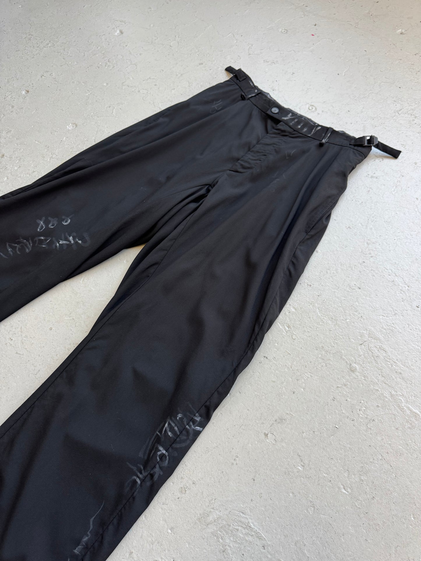 Balenciaga Graffiti Wool Skater Trousers (S)