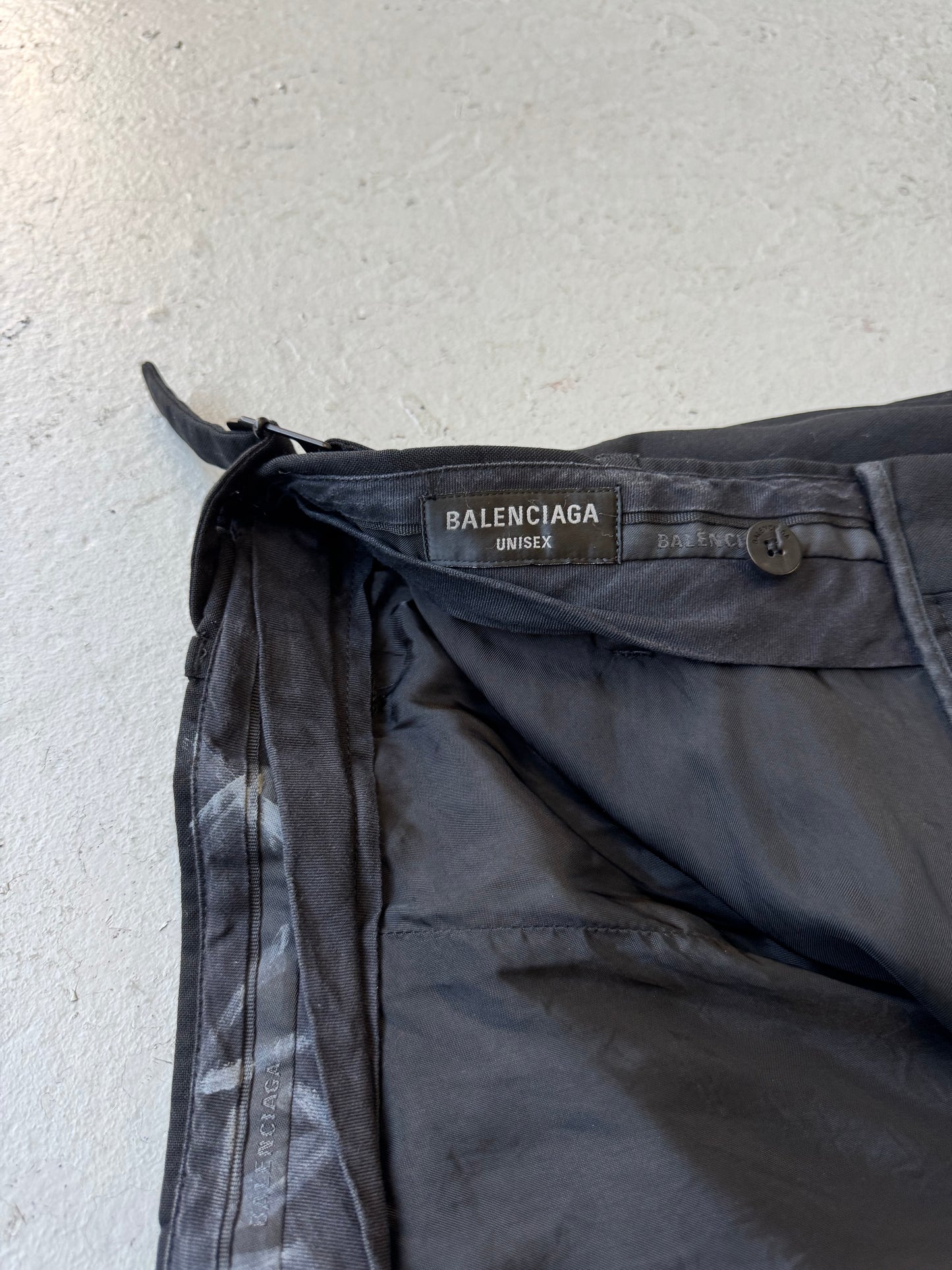 Balenciaga Graffiti Wool Skater Trousers (S)