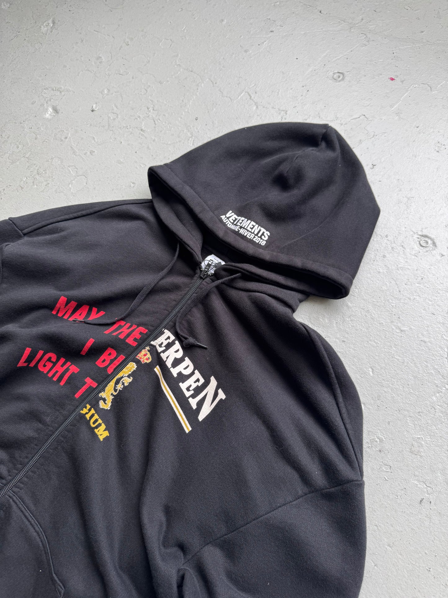 Vetements FW17 Split Bridges Zip Up Hoodie (XS)