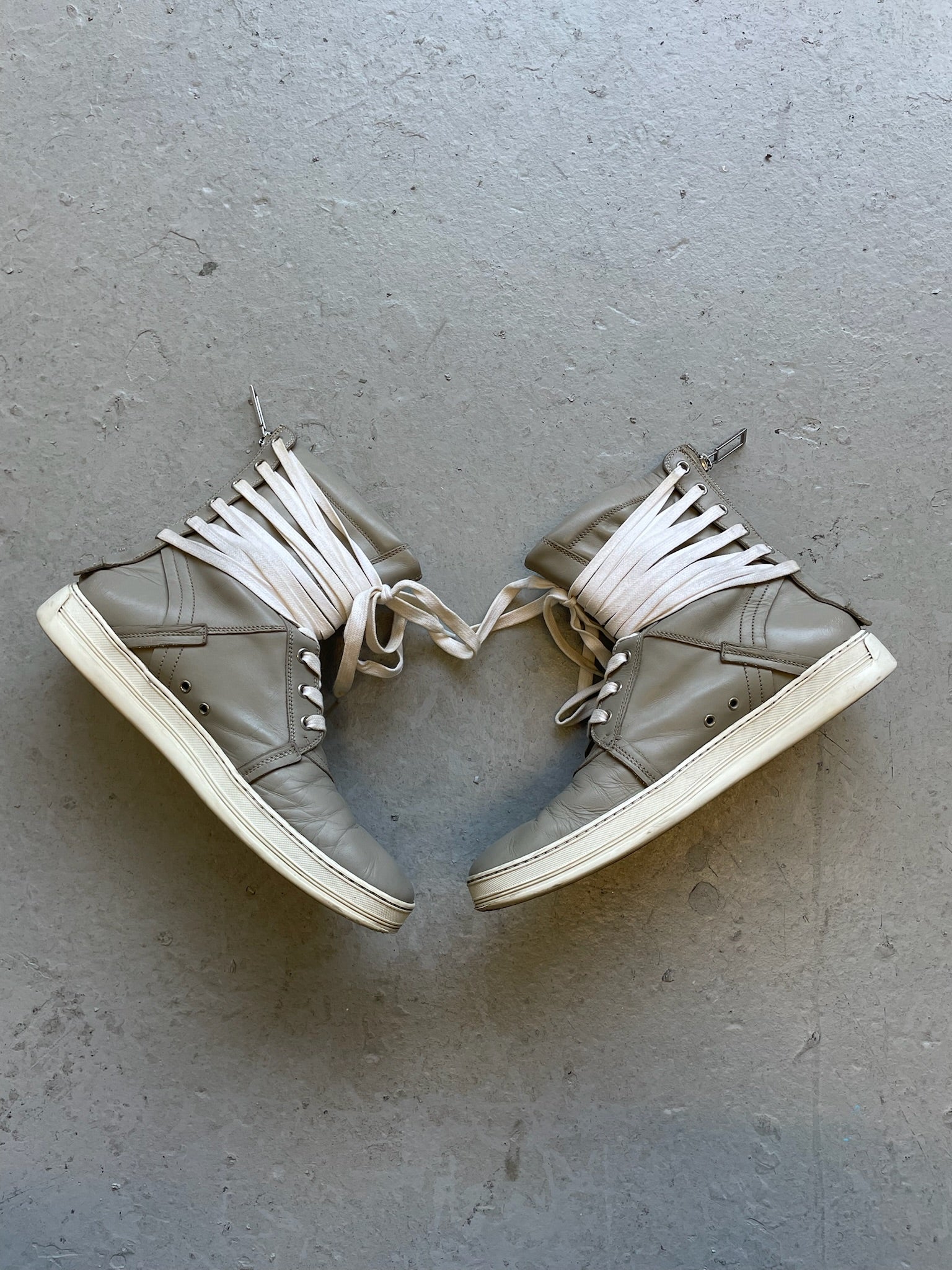 クリスヴァンアッシュKRISVANASSCHE DIOR HOMMEスニーカー Dior Homme Kris Van Assche FW2010 Laced Zip Up Sneakers (42.5