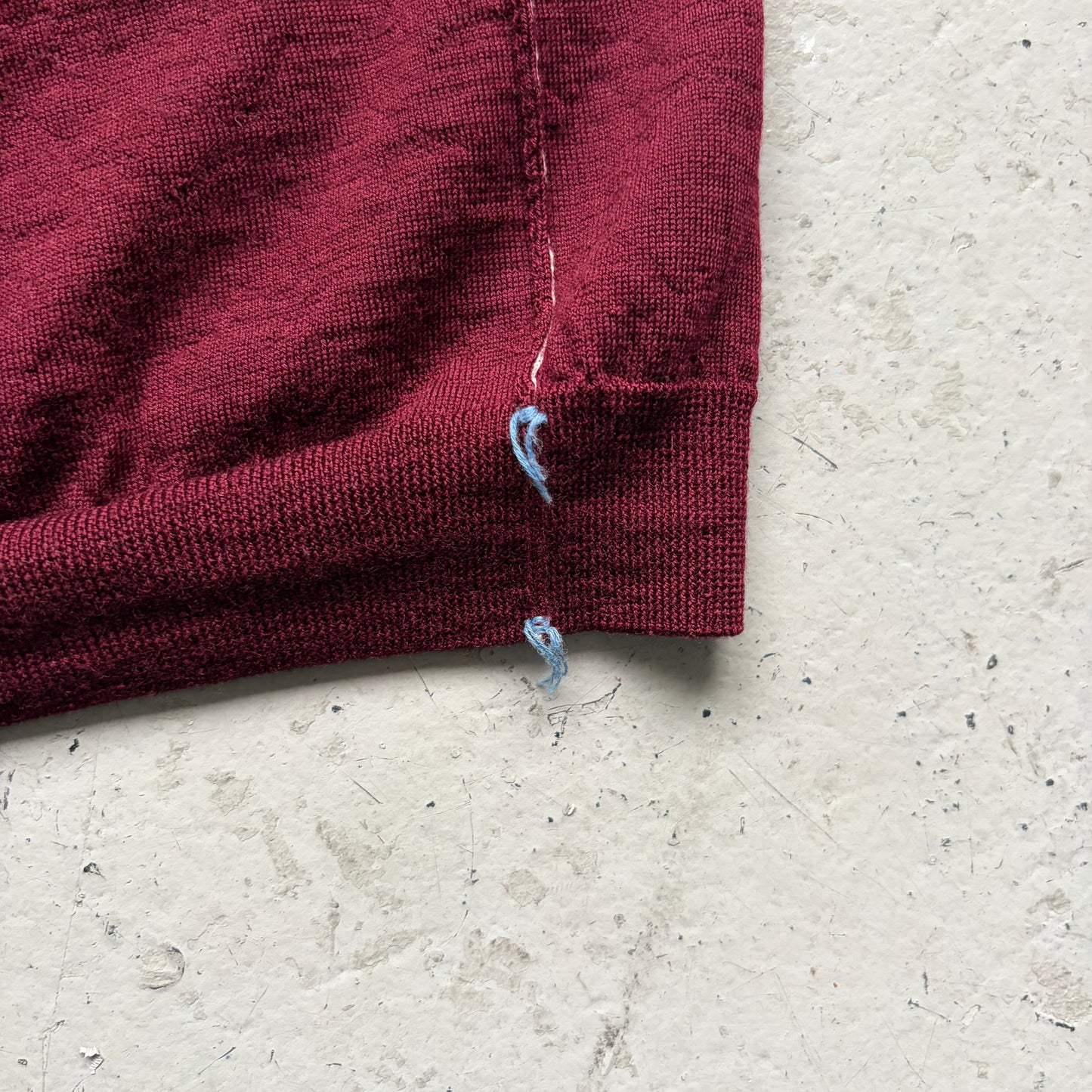 Maison Margiela Work-In-Progress Maroon Wool Sweater (XL)