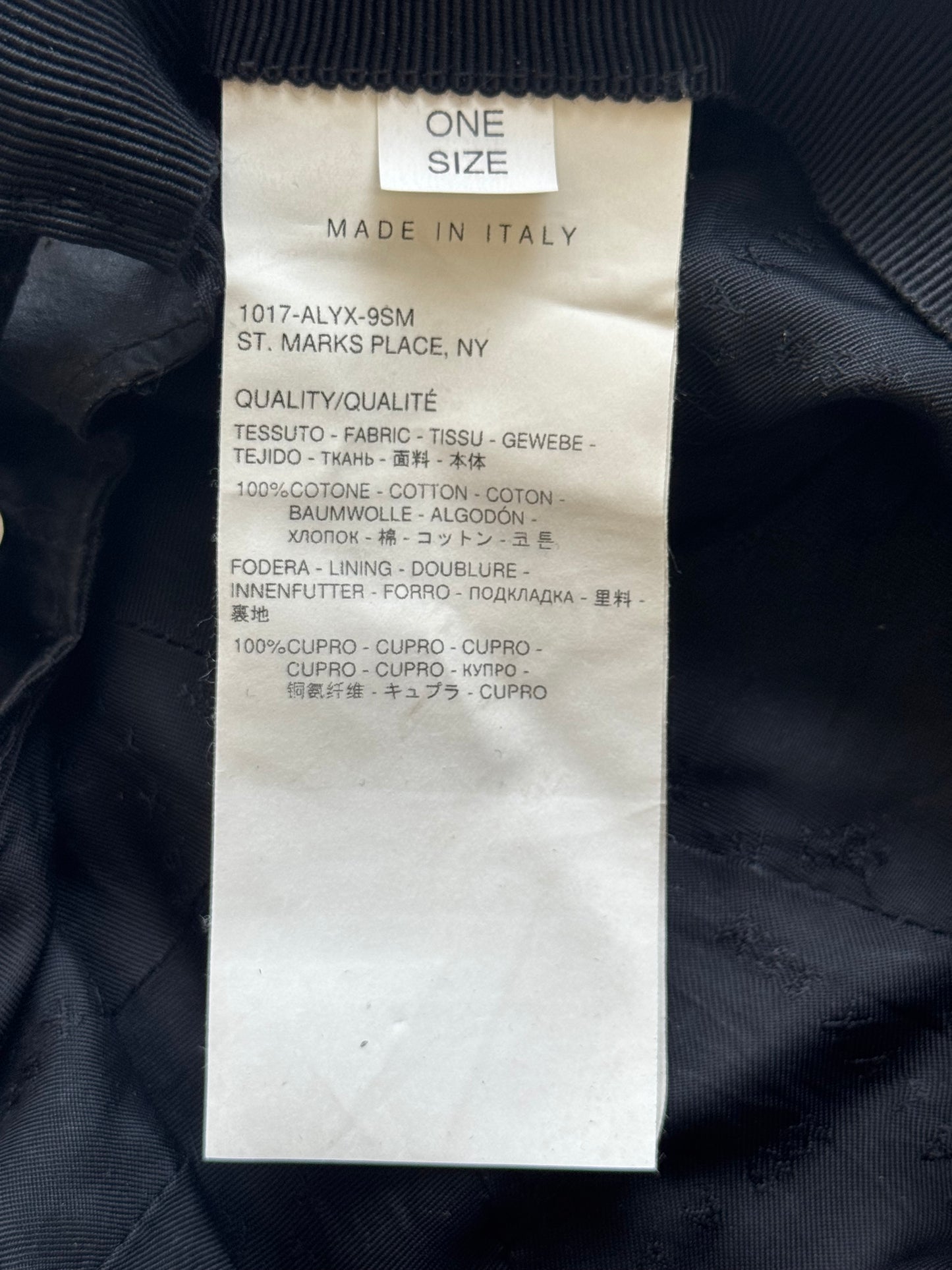 1017 Alyx 9SM Treated Hat With Buckle (OS)
