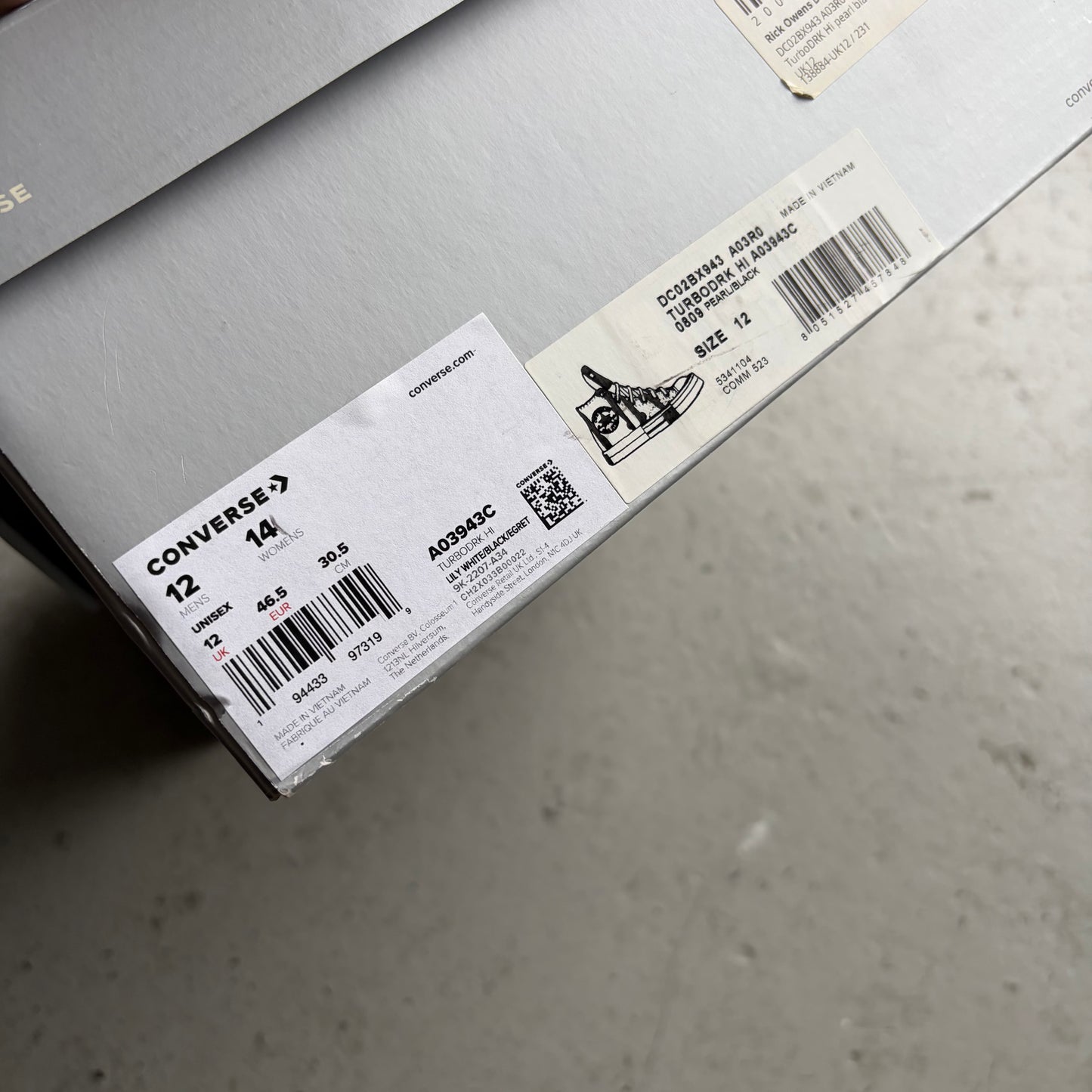 Rick Owens DRKSHDW Converse TURBODRK HI Zebra Shoes (12)