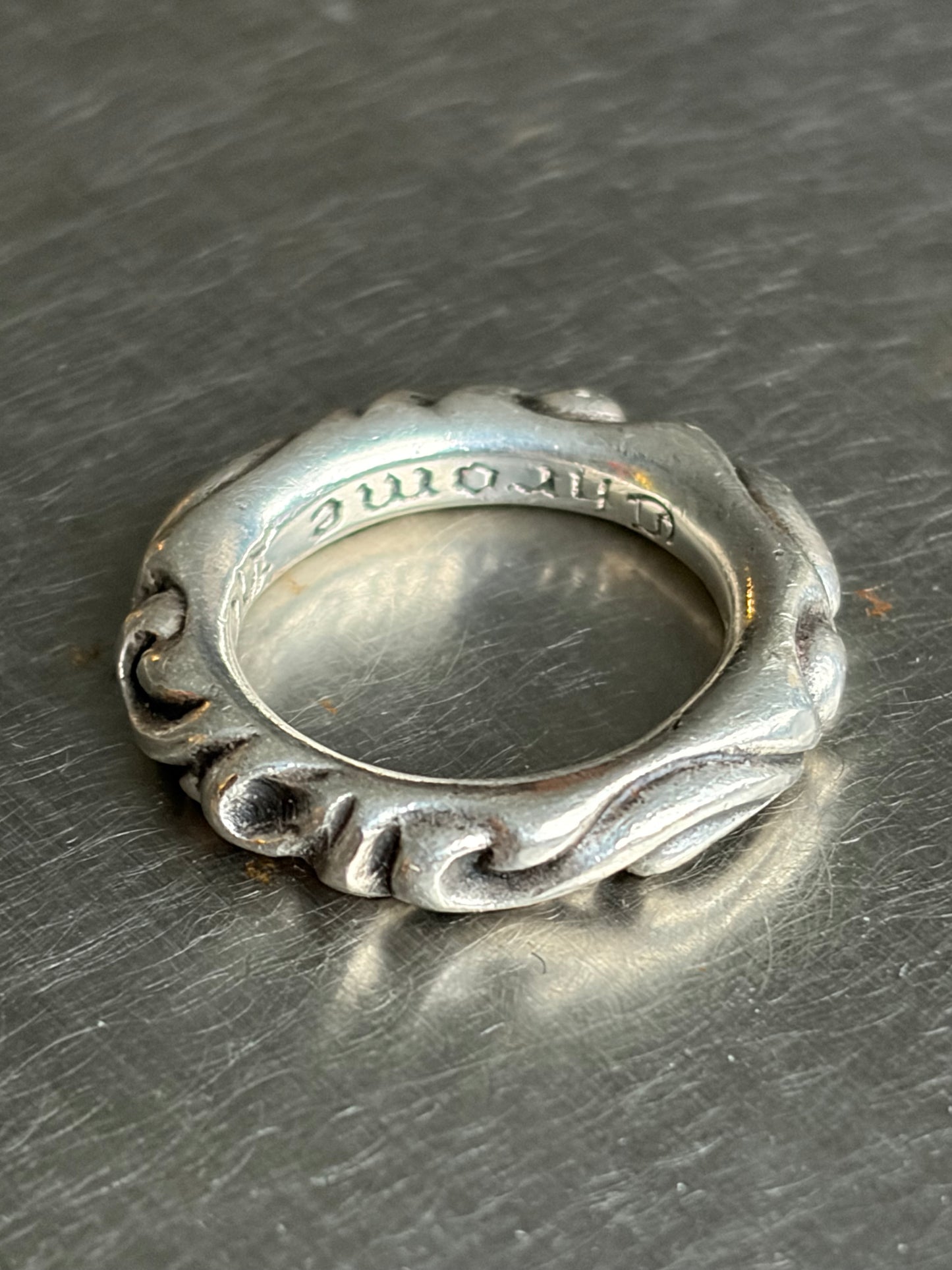 Chrome Hearts Scroll Silver Ring (6)