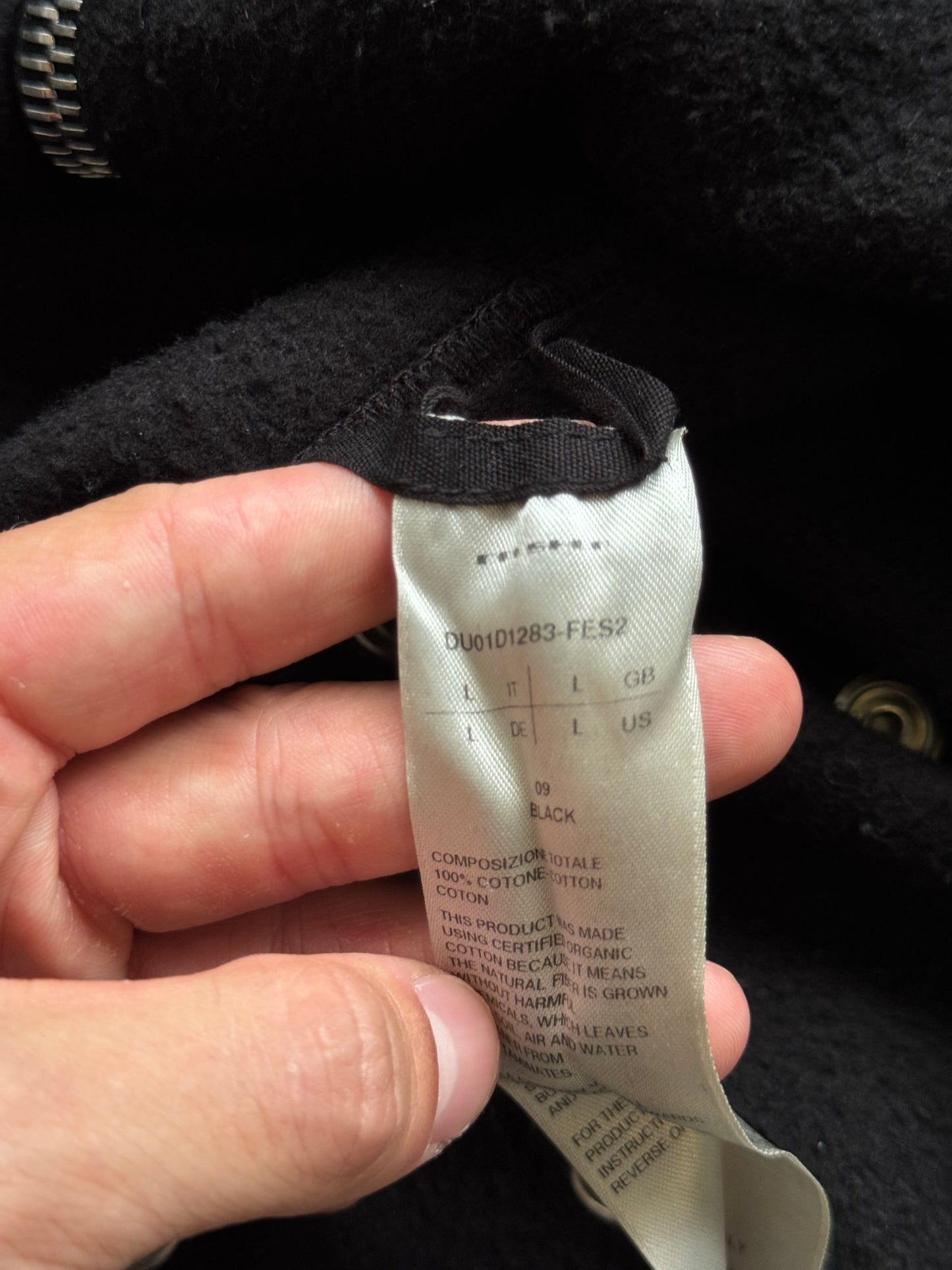 Rick Owens DRKSHDW Black Press Stud Gimp (L)