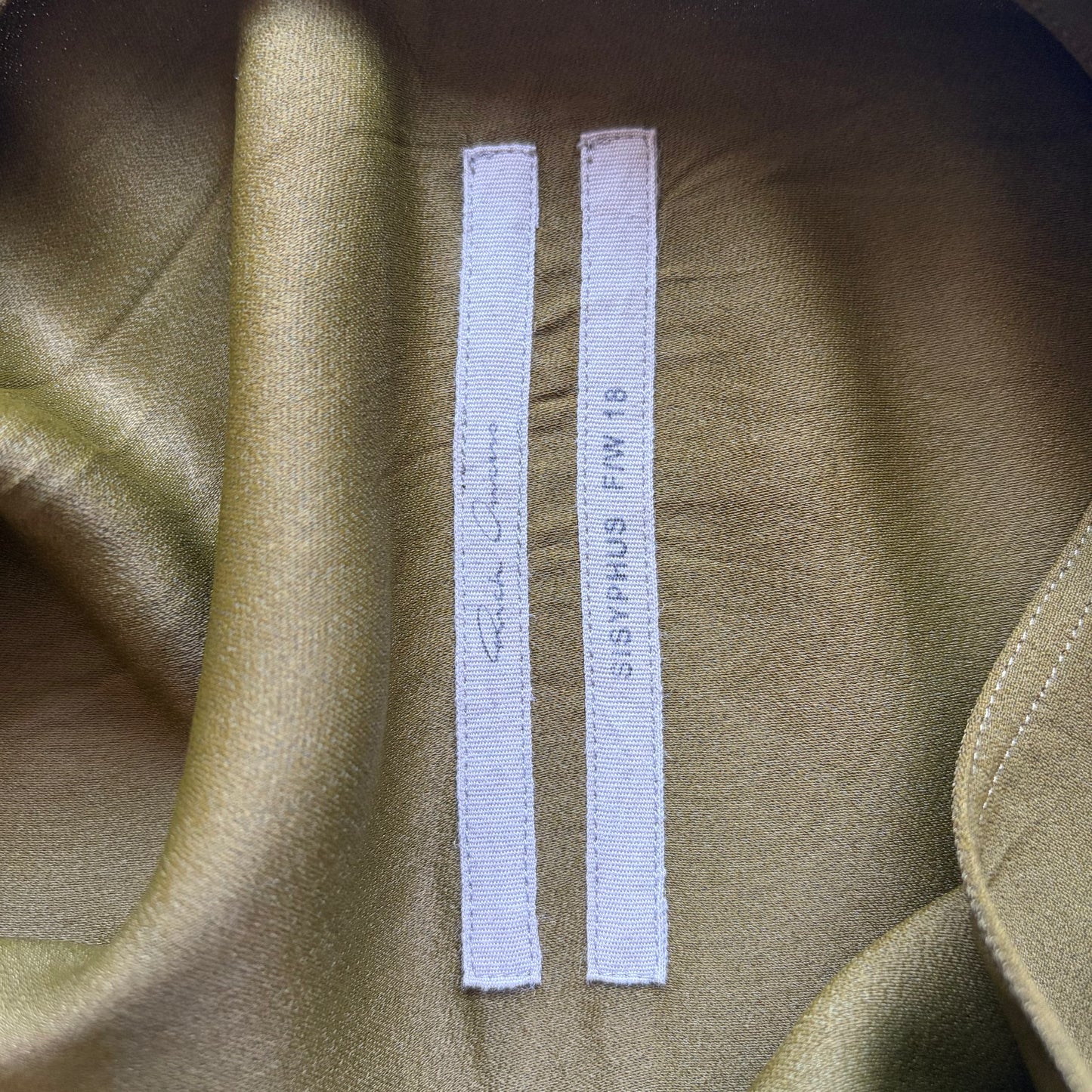 Rick Owens FW18 SISYPHUS Dirty Green Tunic (40)