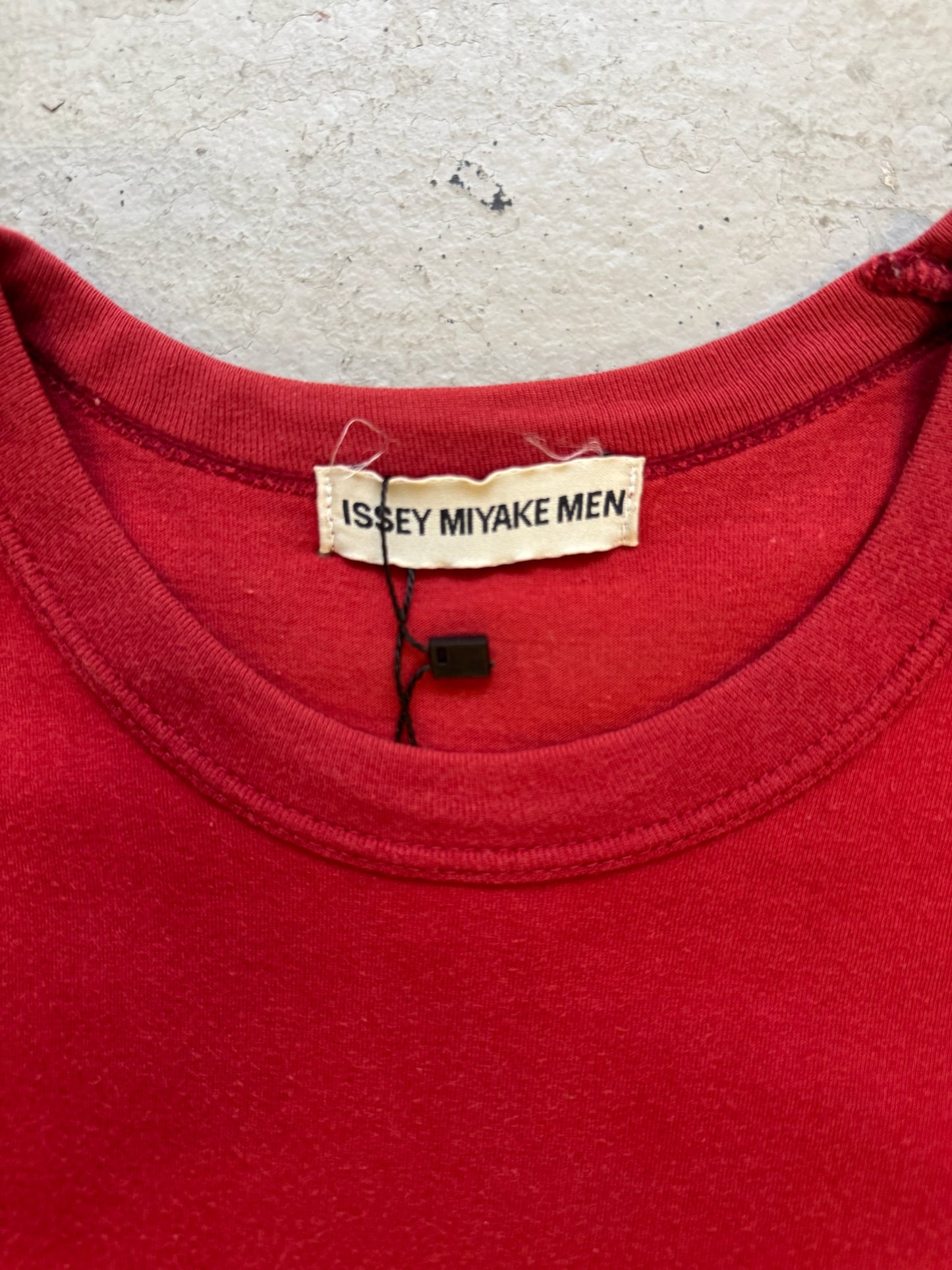 Issey Miyake Men Red Logo Shirt (L)
