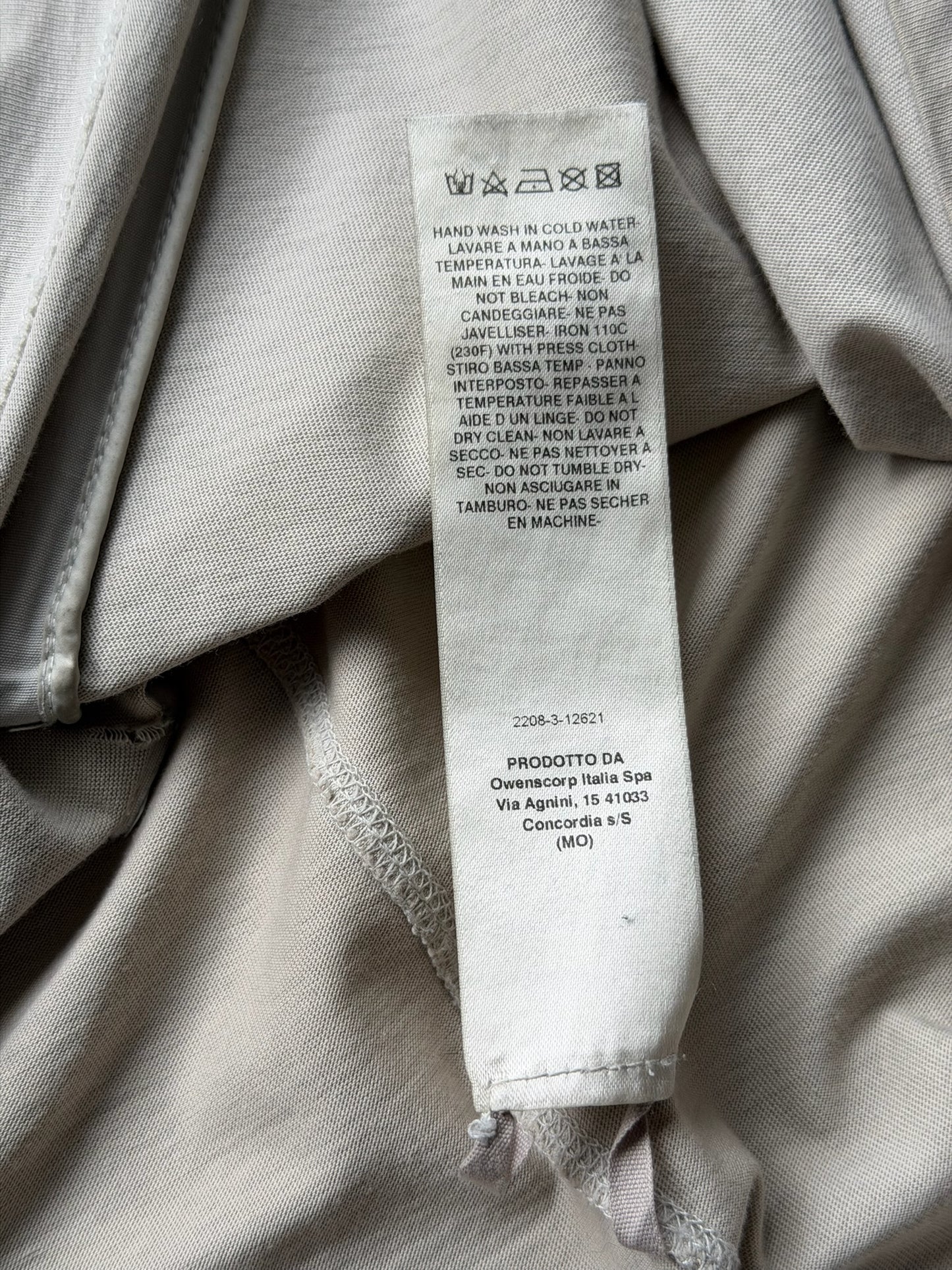 Rick Owens SS19 BABEL Oyster Loose Rod Short Sleeve (M) (Copy)