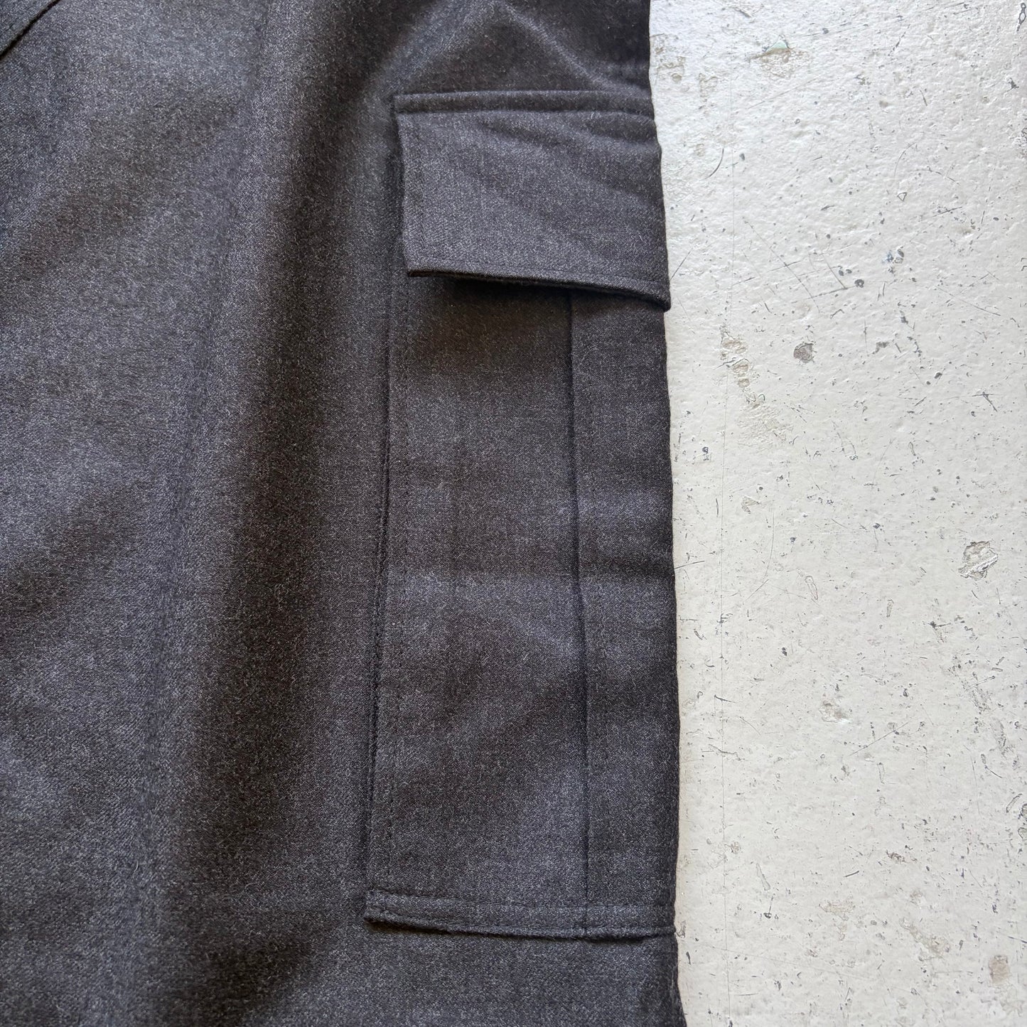 Kris Van Assche Black Wool Cargo Trousers (48)