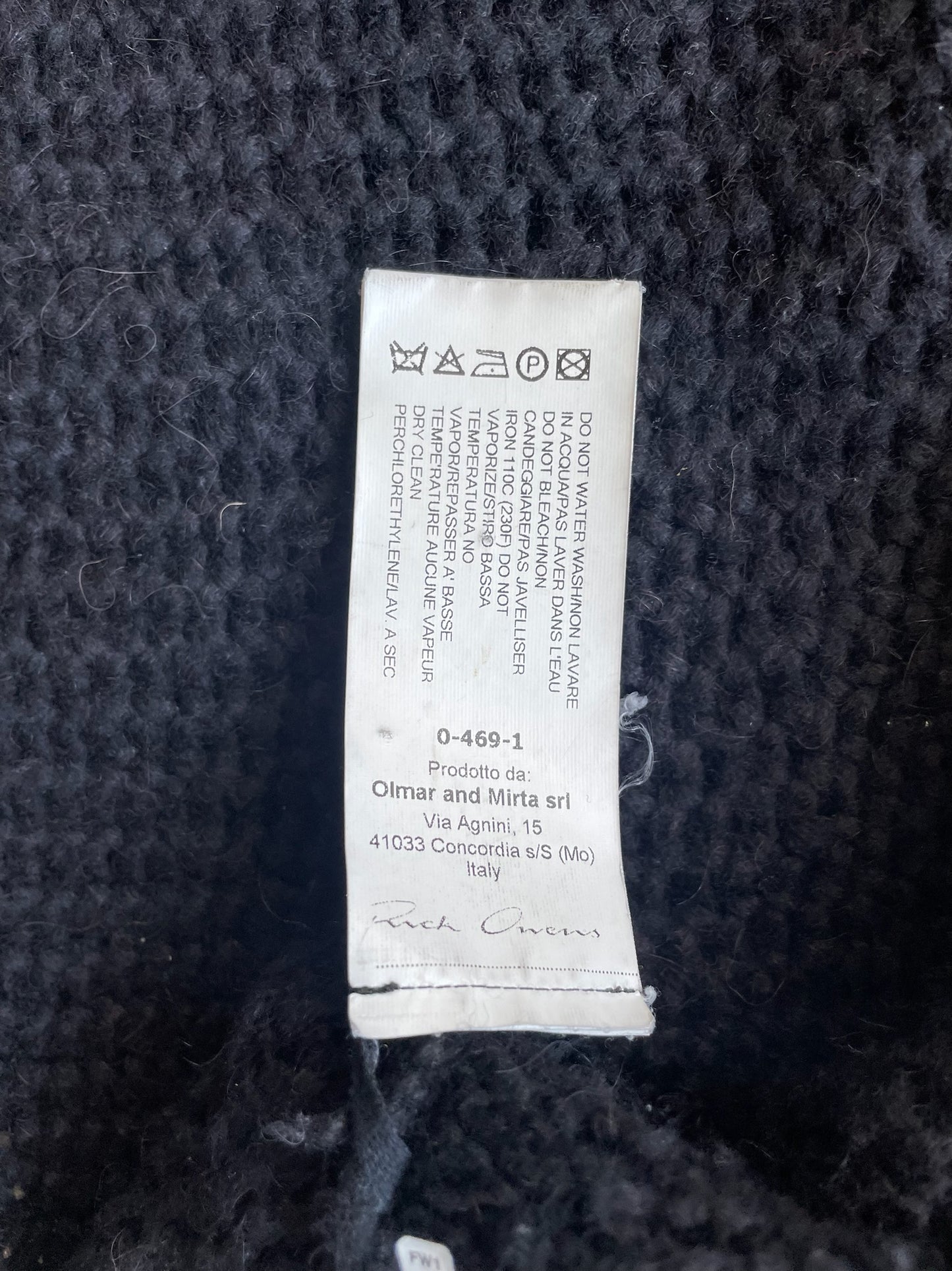 Rick Owens FW13 Plinth Sleeveless Knit (L)