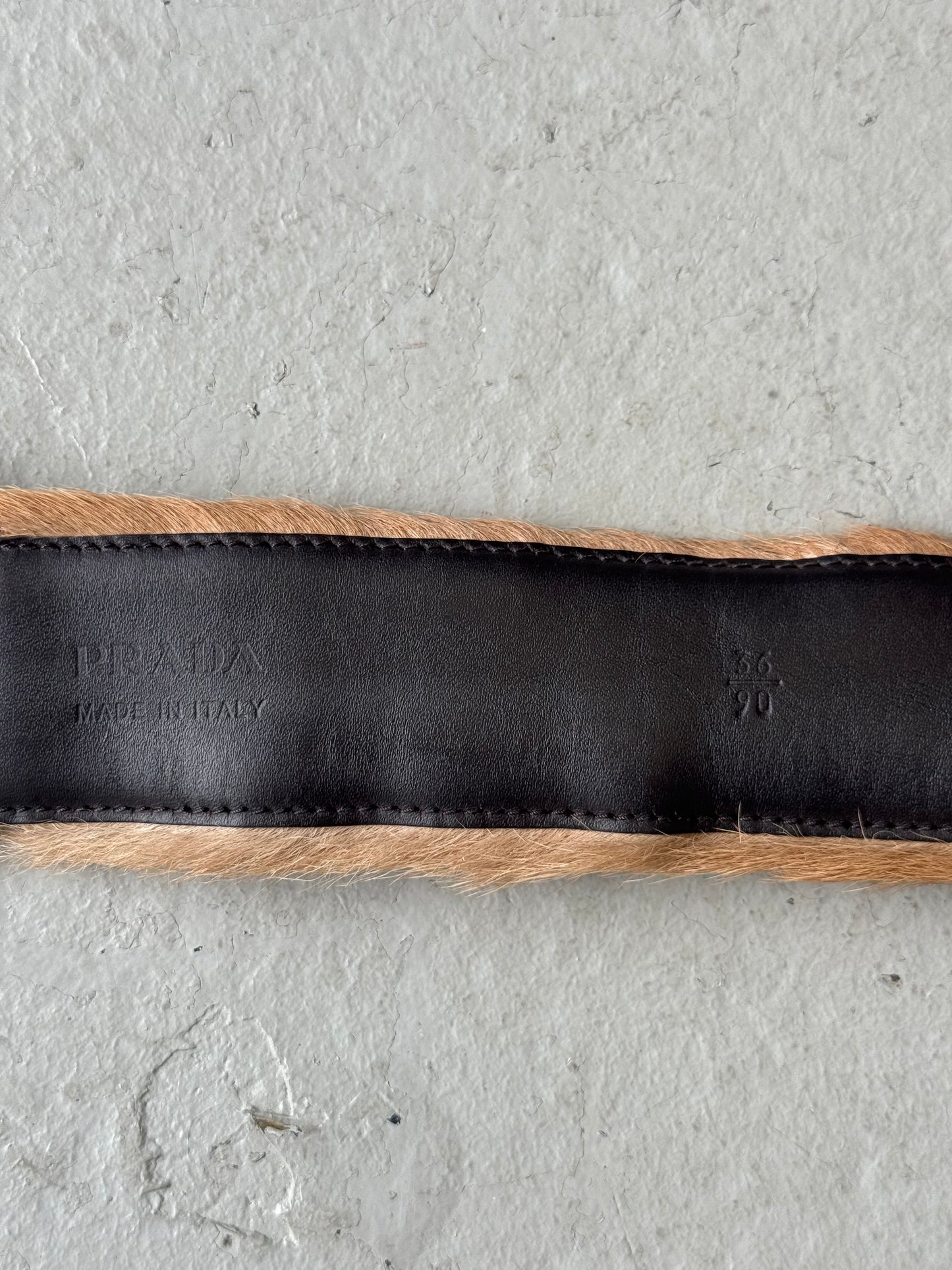 Prada FW17 Pony Fur Belt (OS)