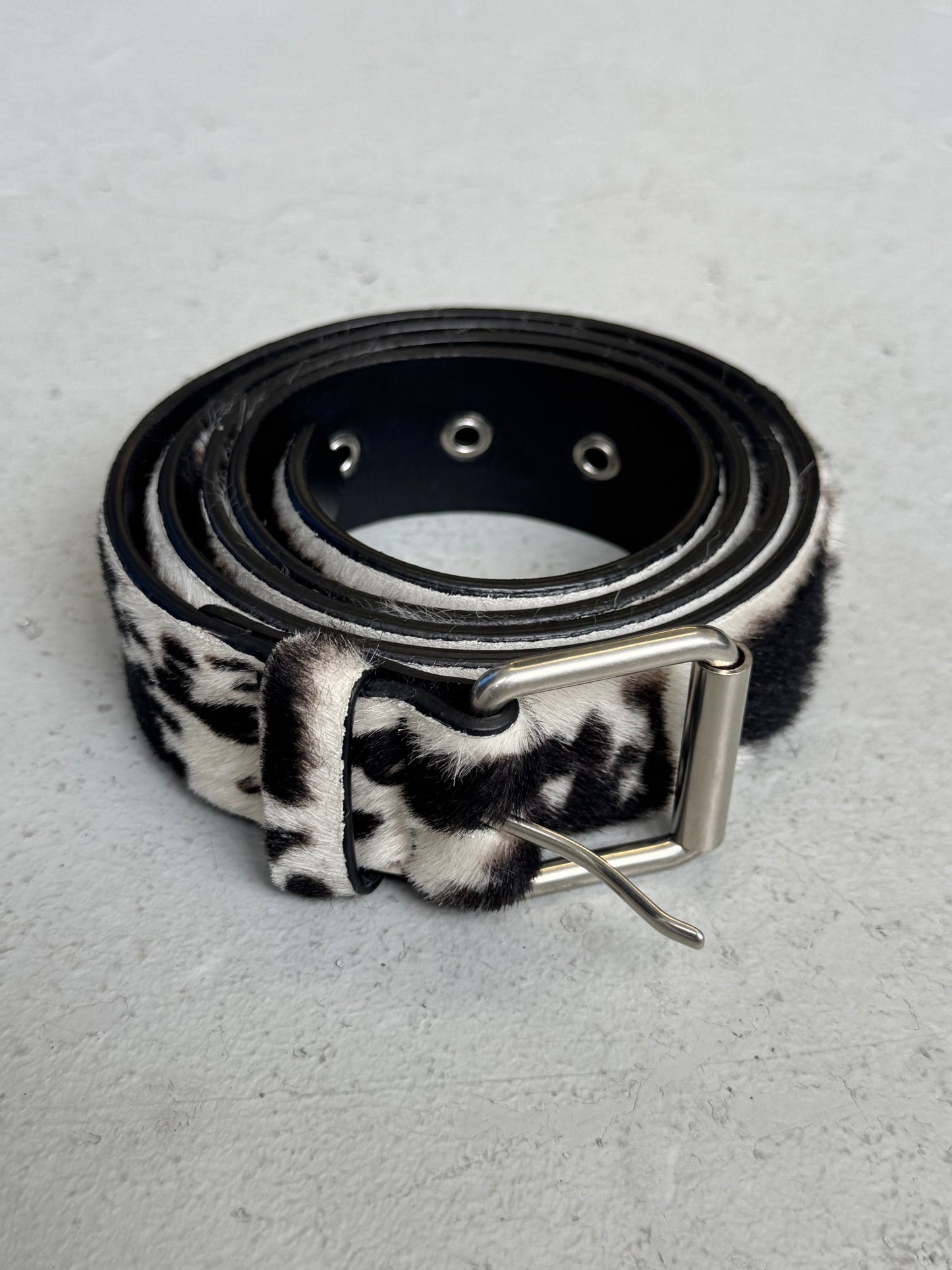 Dries Van Noten Pony Hair Cow Belt (OS)