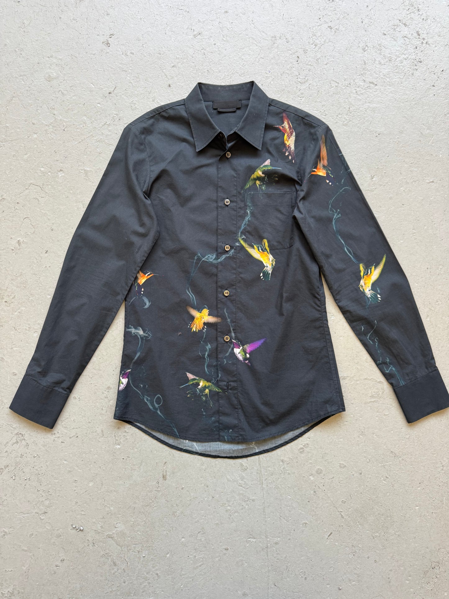 Alexander McQueen 2008 Hummingbird Print Shirt (S)