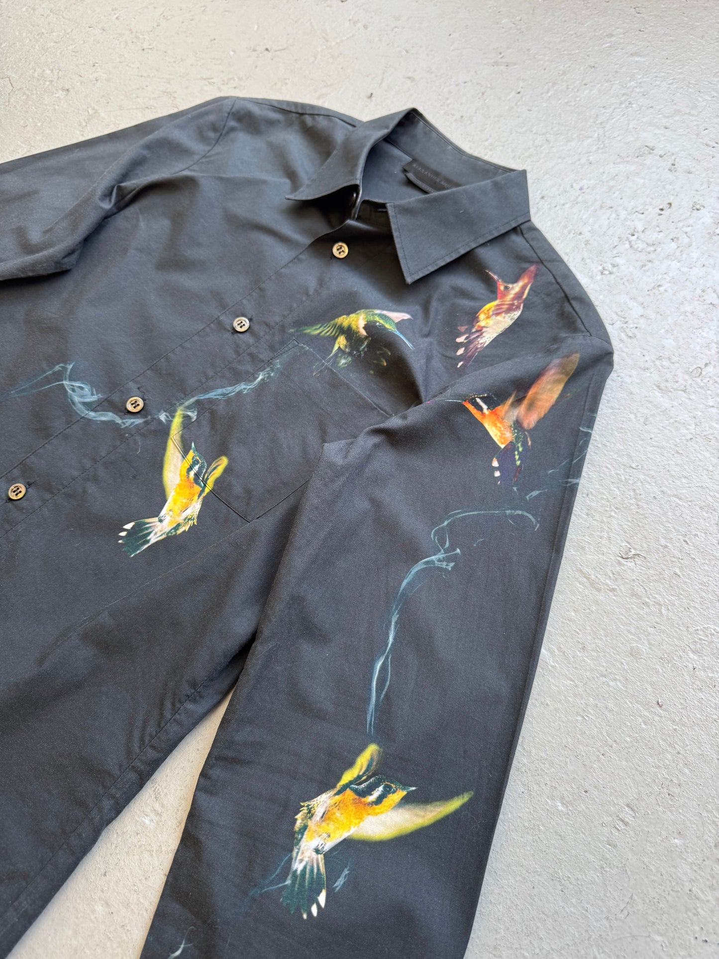 Alexander McQueen 2008 Hummingbird Print Shirt (S)
