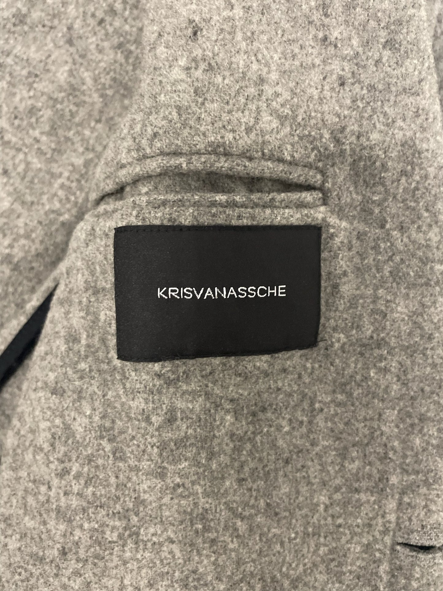 Kris Van Assche Grey Wool Blazer (46)