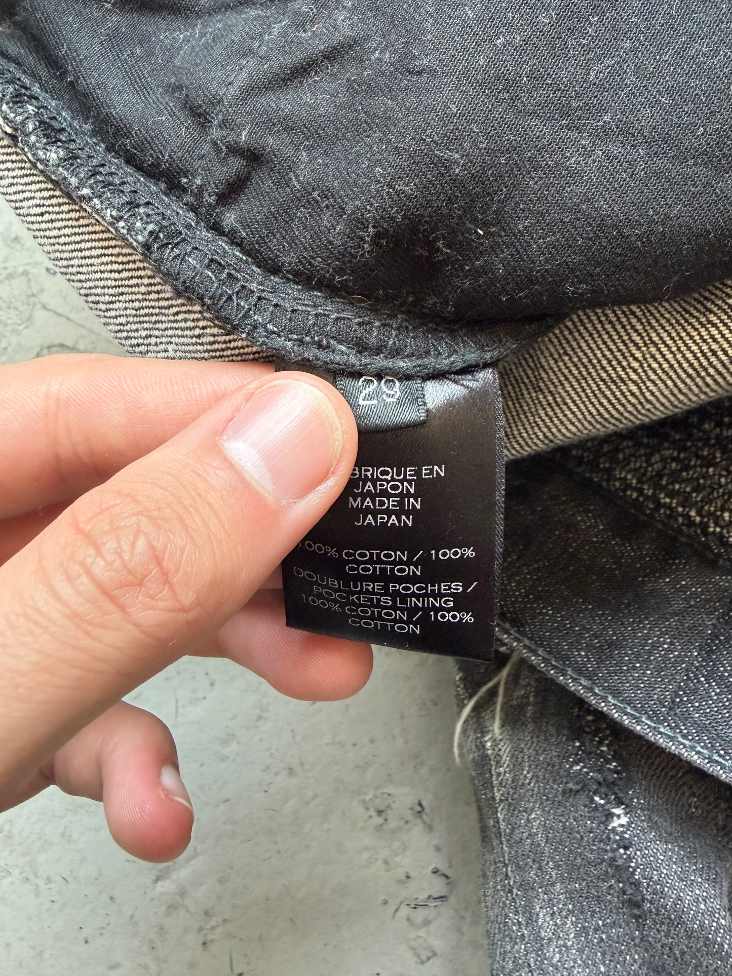 Balmain SS14 Silver Waxed Distressed Moto Biker Jeans (29)