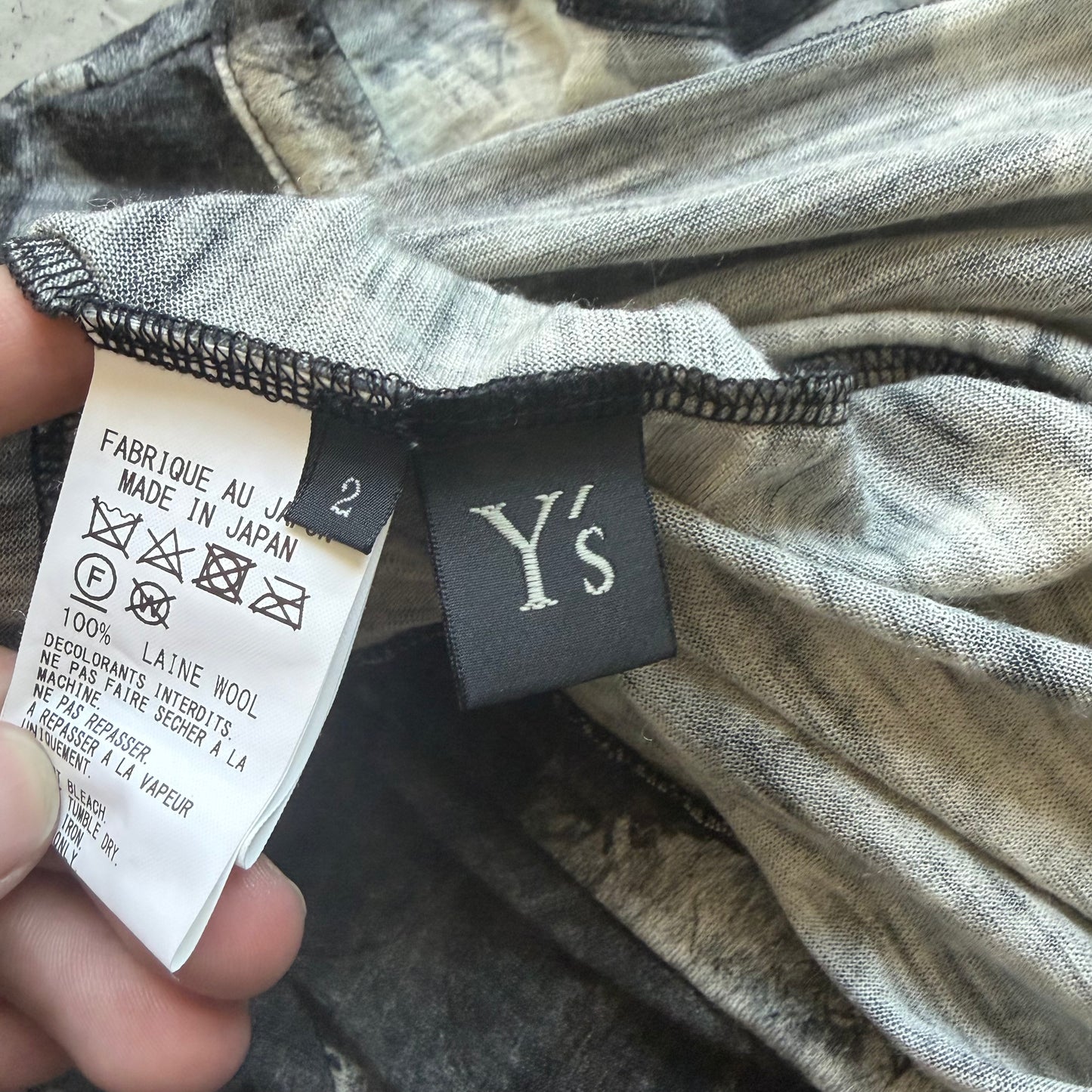 Yohji Yamamoto Y's Wool Print Long Sleeve (2)
