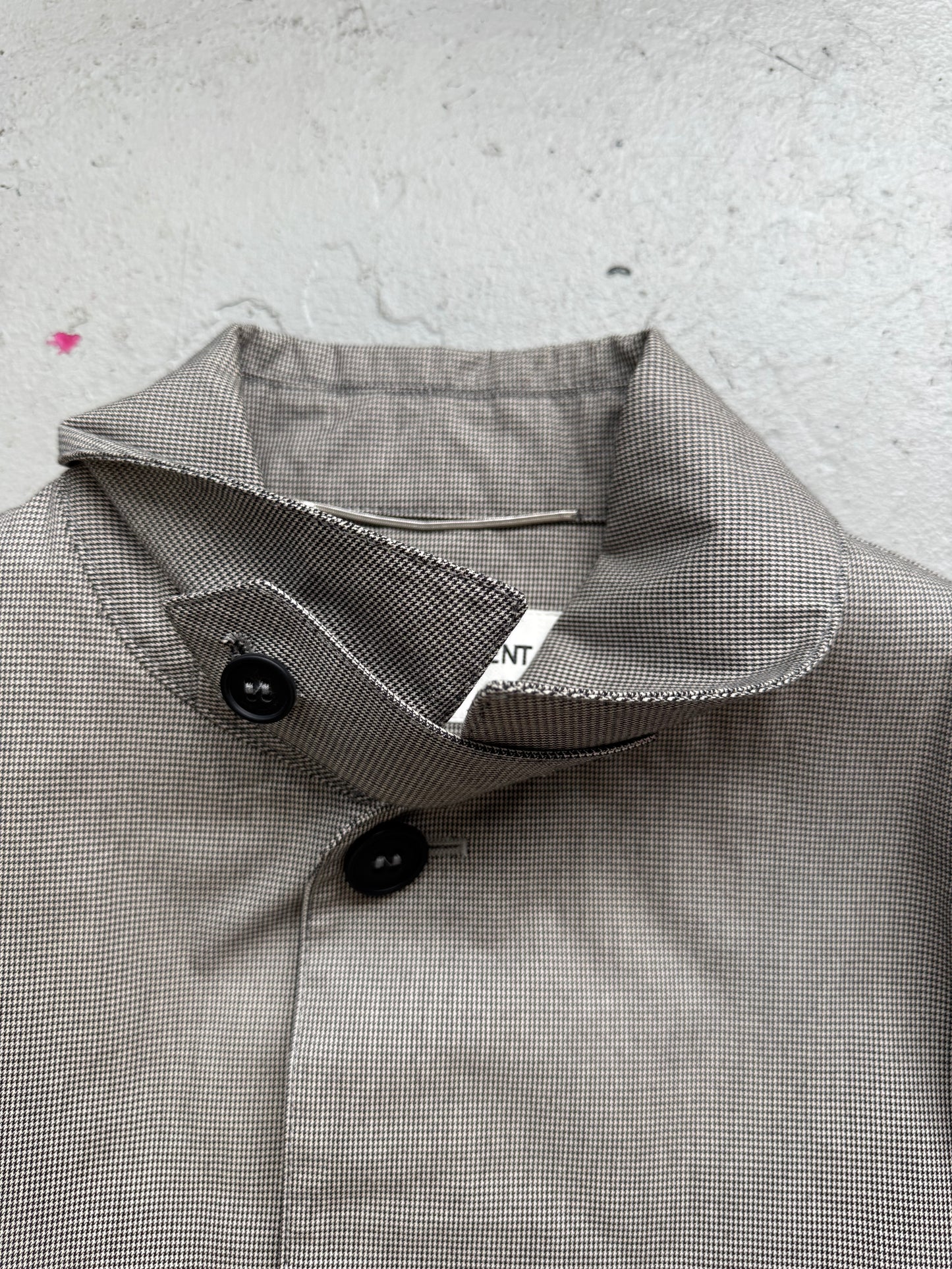 Saint Laurent Paris Houndstooth Trench Coat (48)