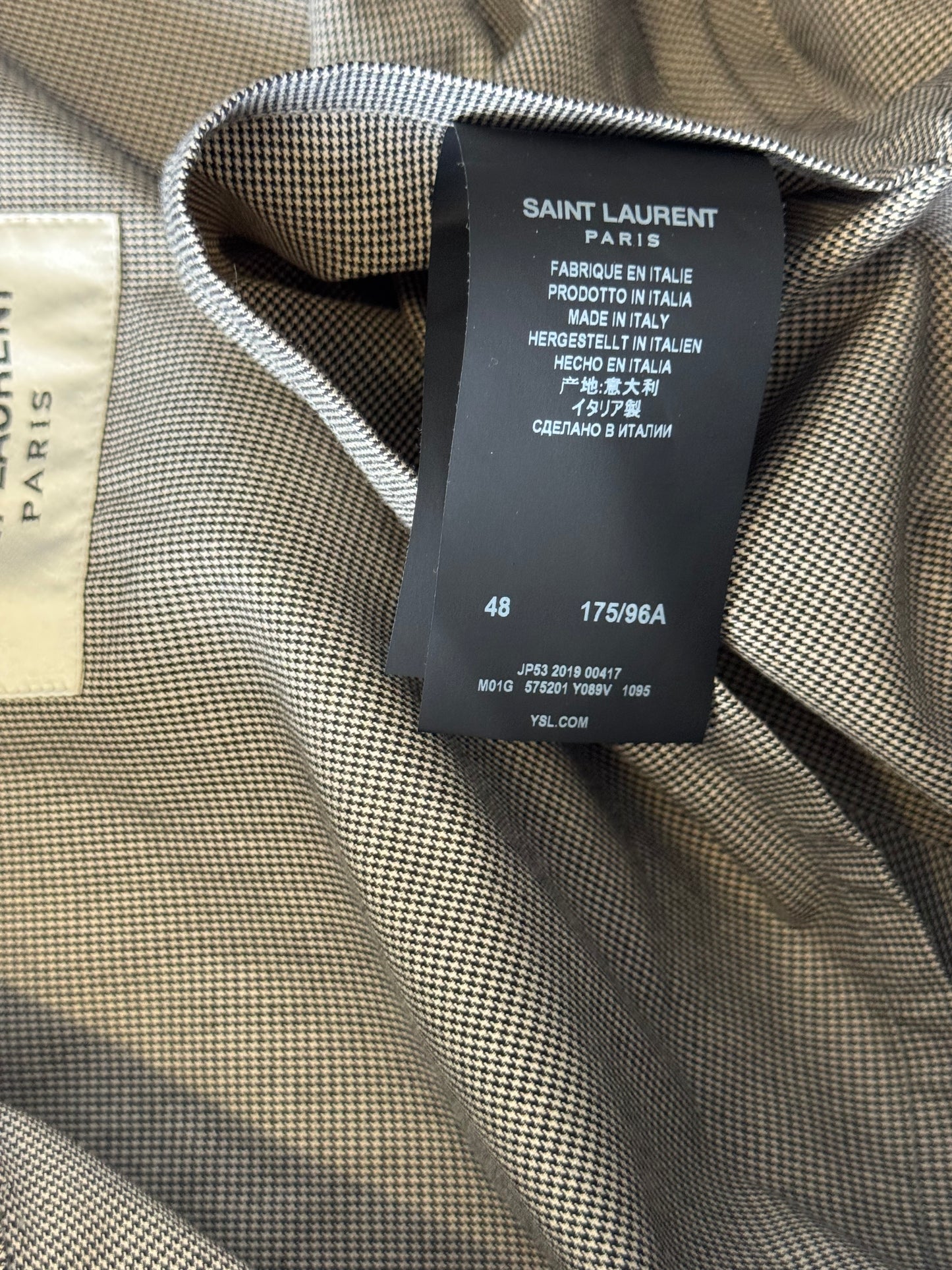 Saint Laurent Paris Houndstooth Trench Coat (48)